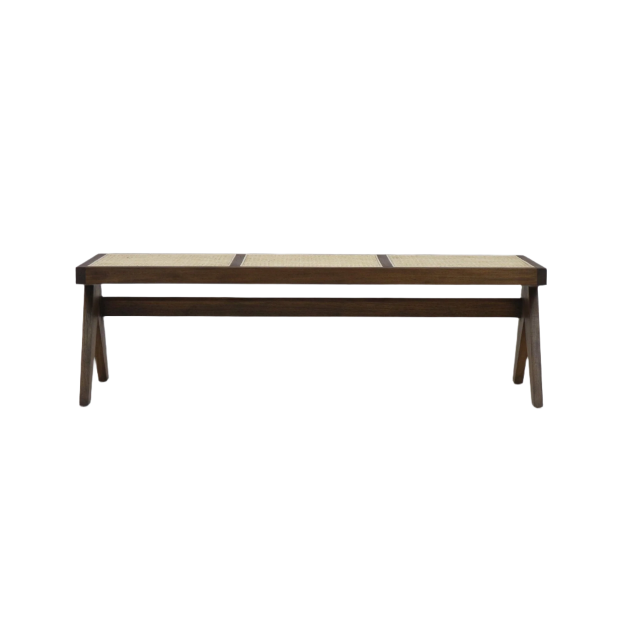 Pierre Jeanneret Cane Bench - INTERIORTONIC