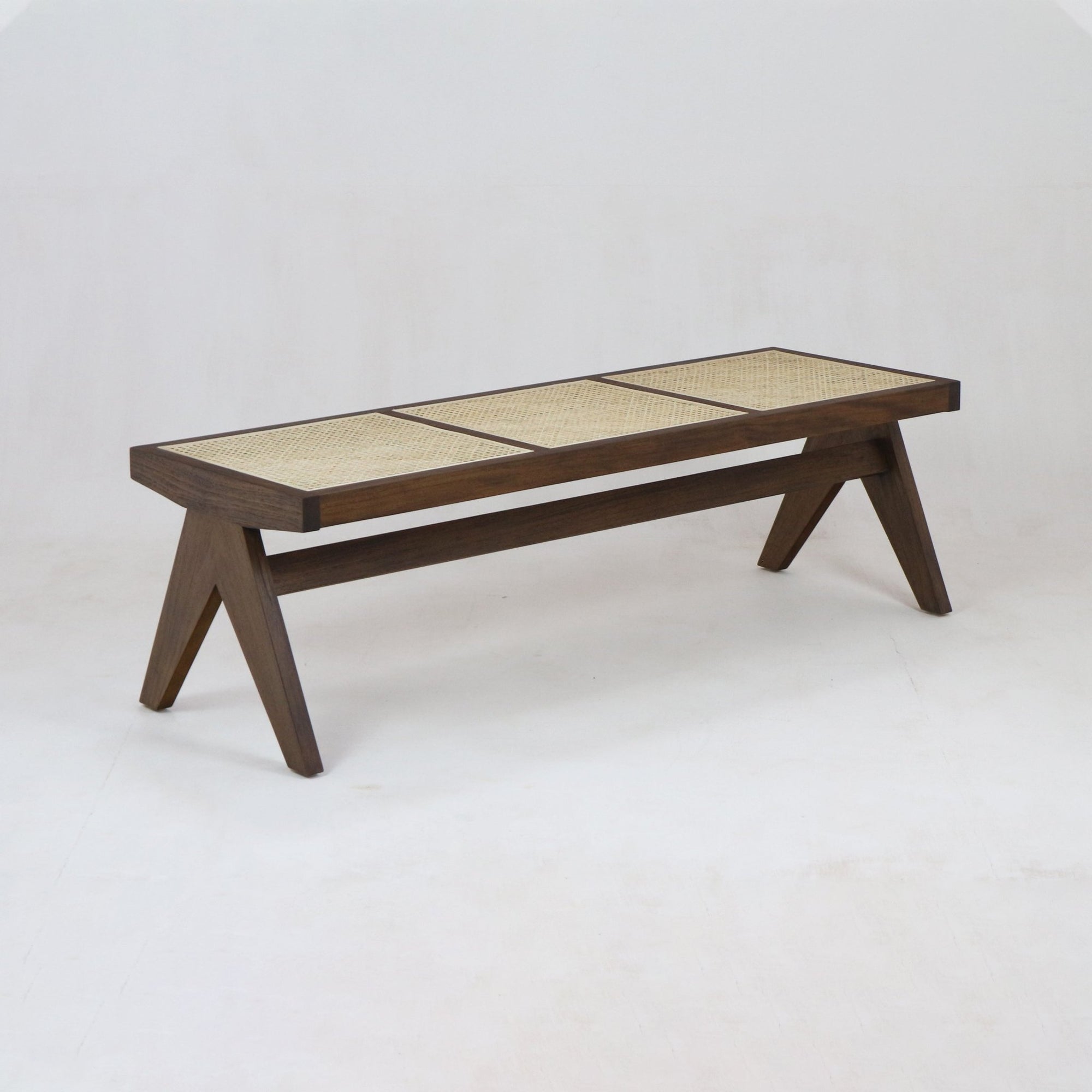 Pierre Jeanneret Cane Bench - INTERIORTONIC