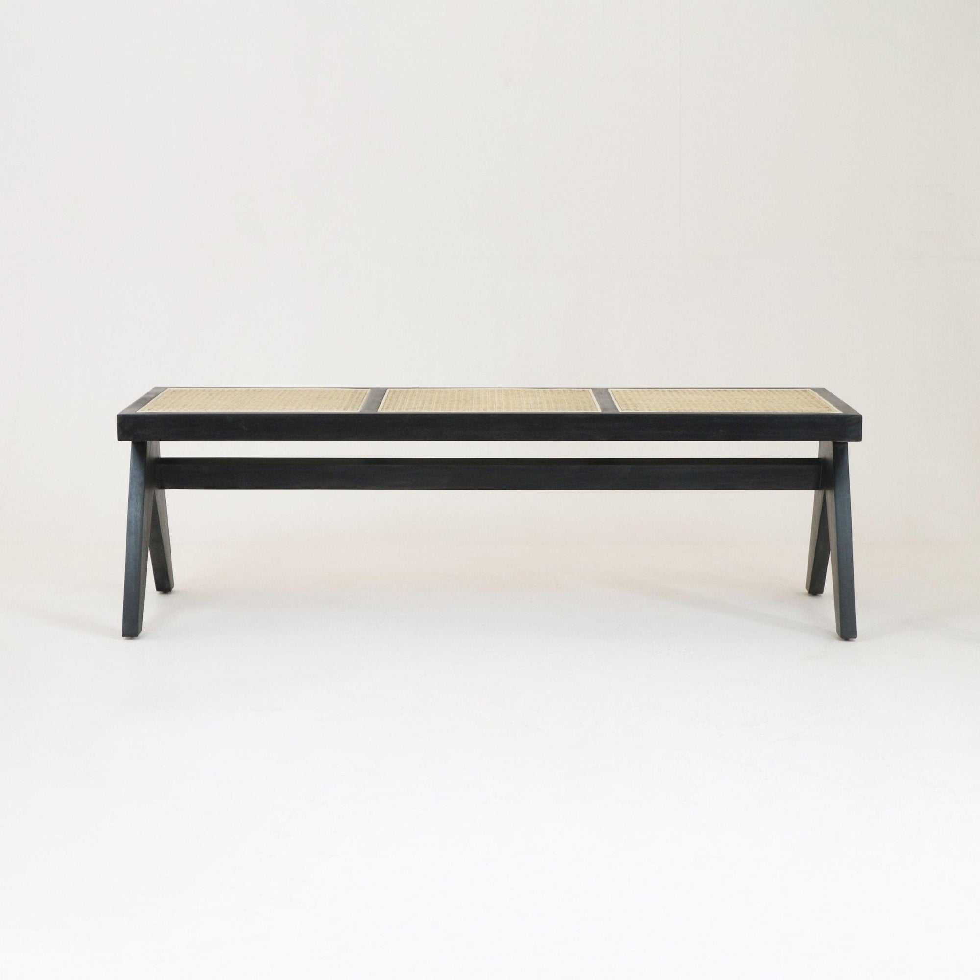 Pierre Jeanneret Cane Bench - INTERIORTONIC