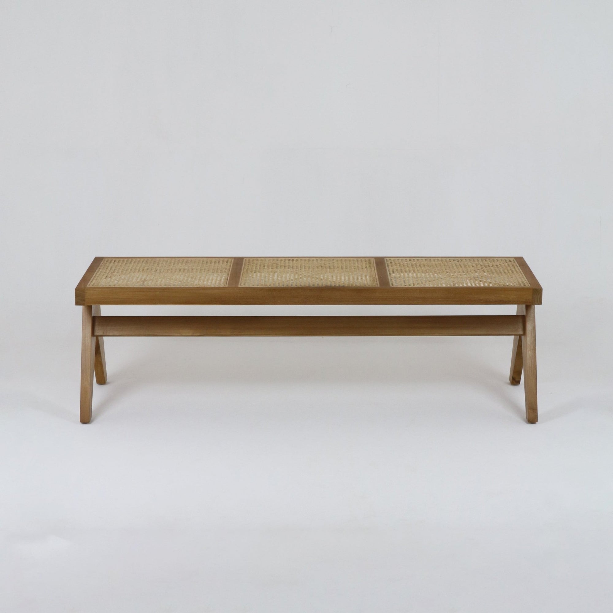 Pierre Jeanneret Cane Bench - INTERIORTONIC