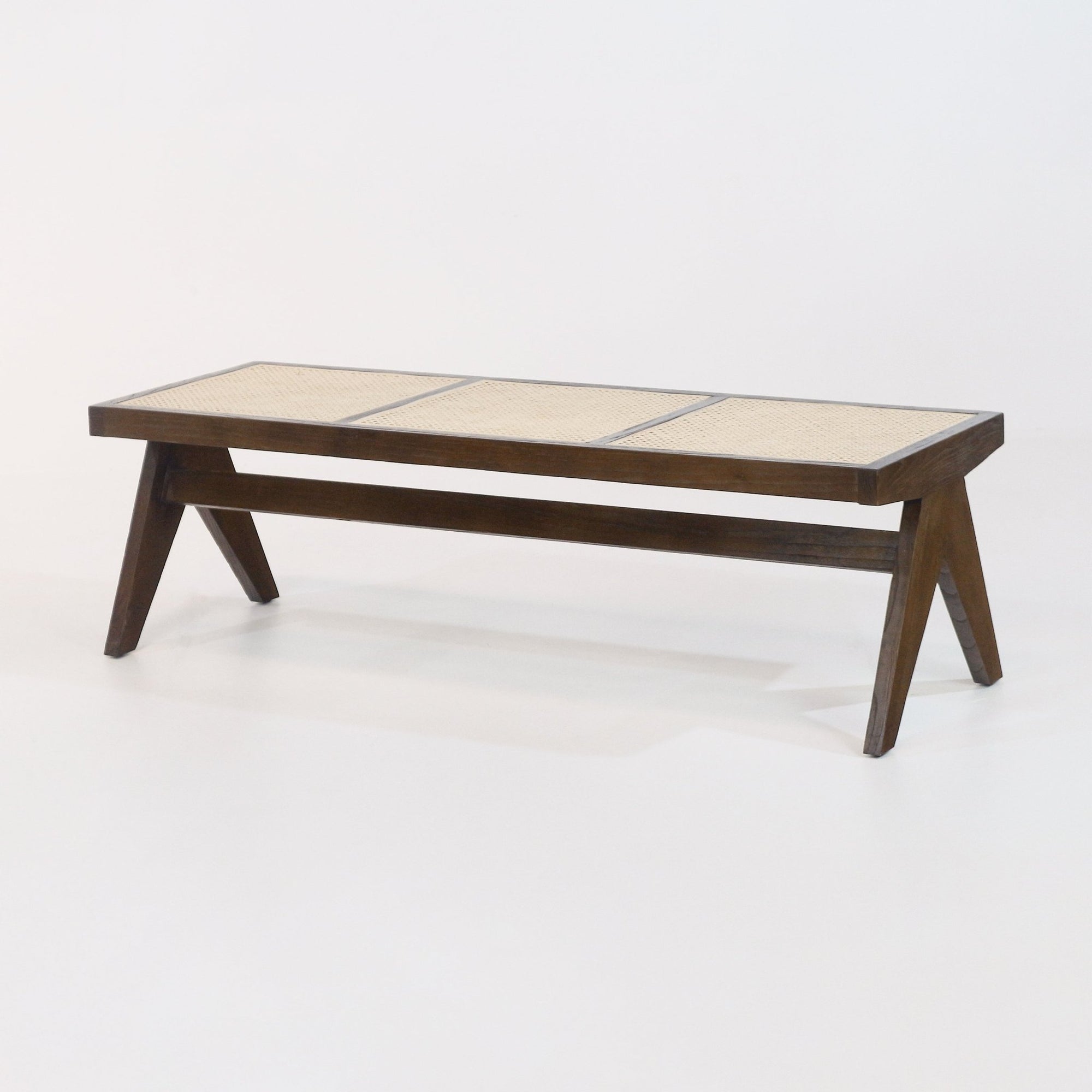 Pierre Jeanneret Cane Bench - INTERIORTONIC