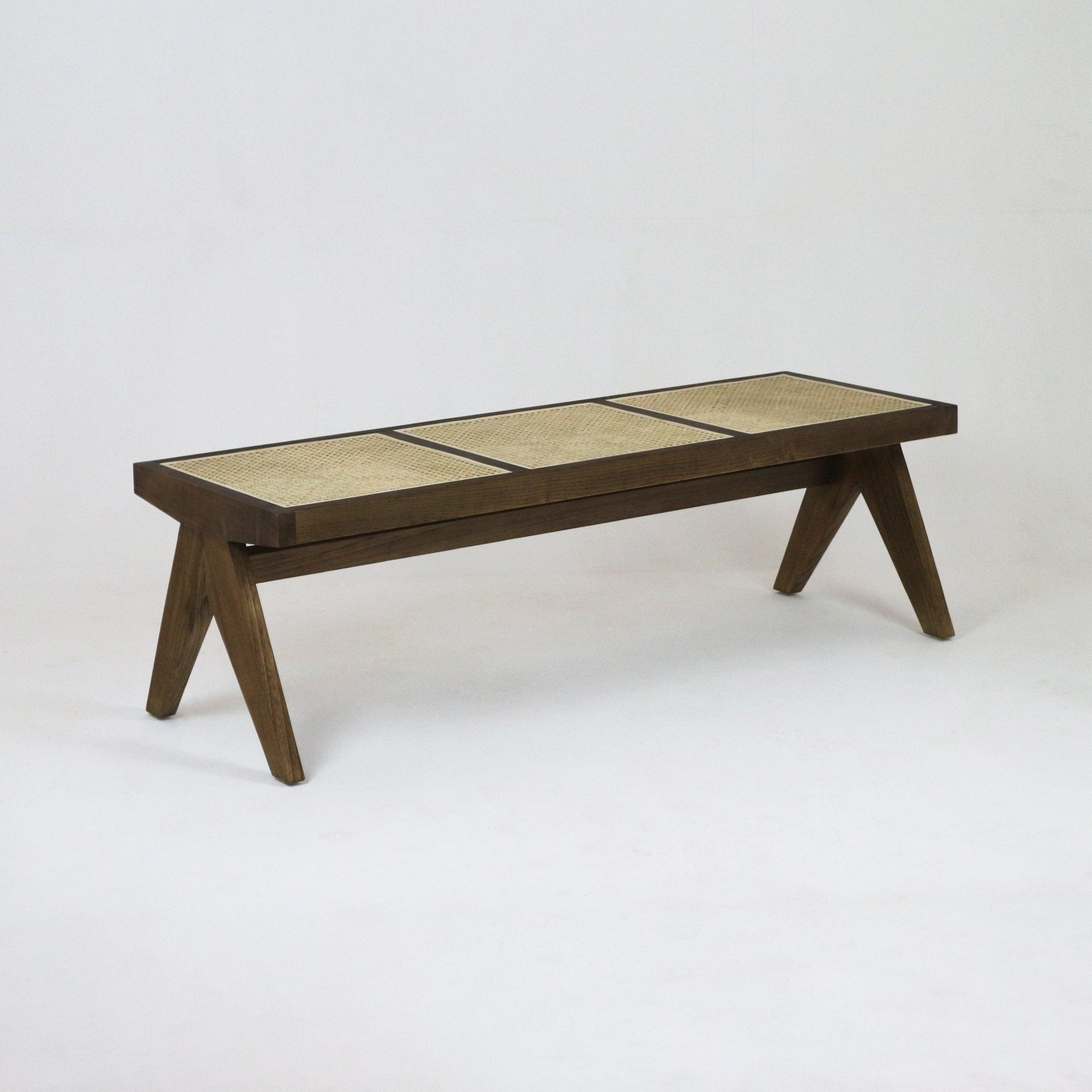 Pierre Jeanneret Cane Bench - INTERIORTONIC