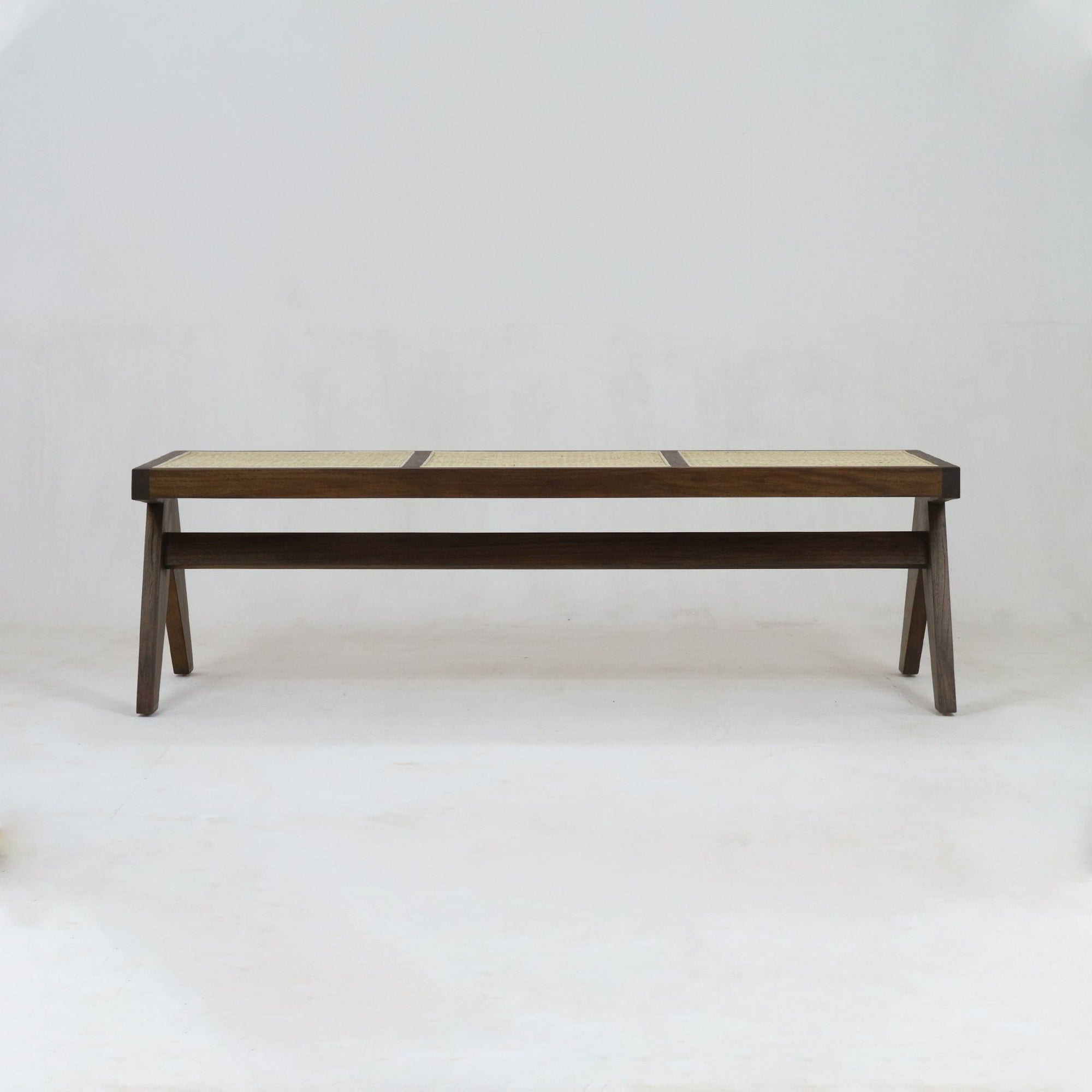 Pierre Jeanneret Cane Bench - INTERIORTONIC