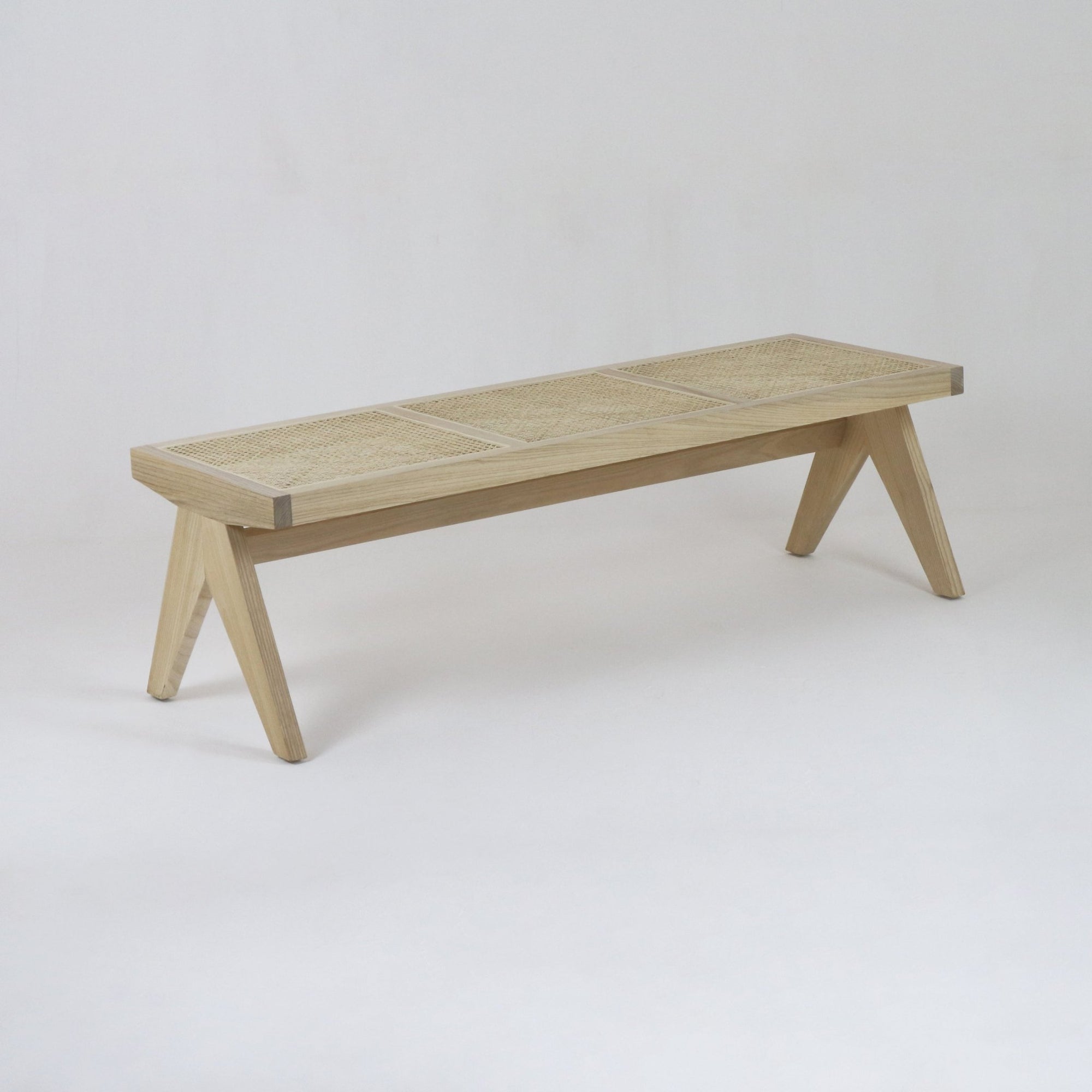 Pierre Jeanneret Cane Bench - INTERIORTONIC