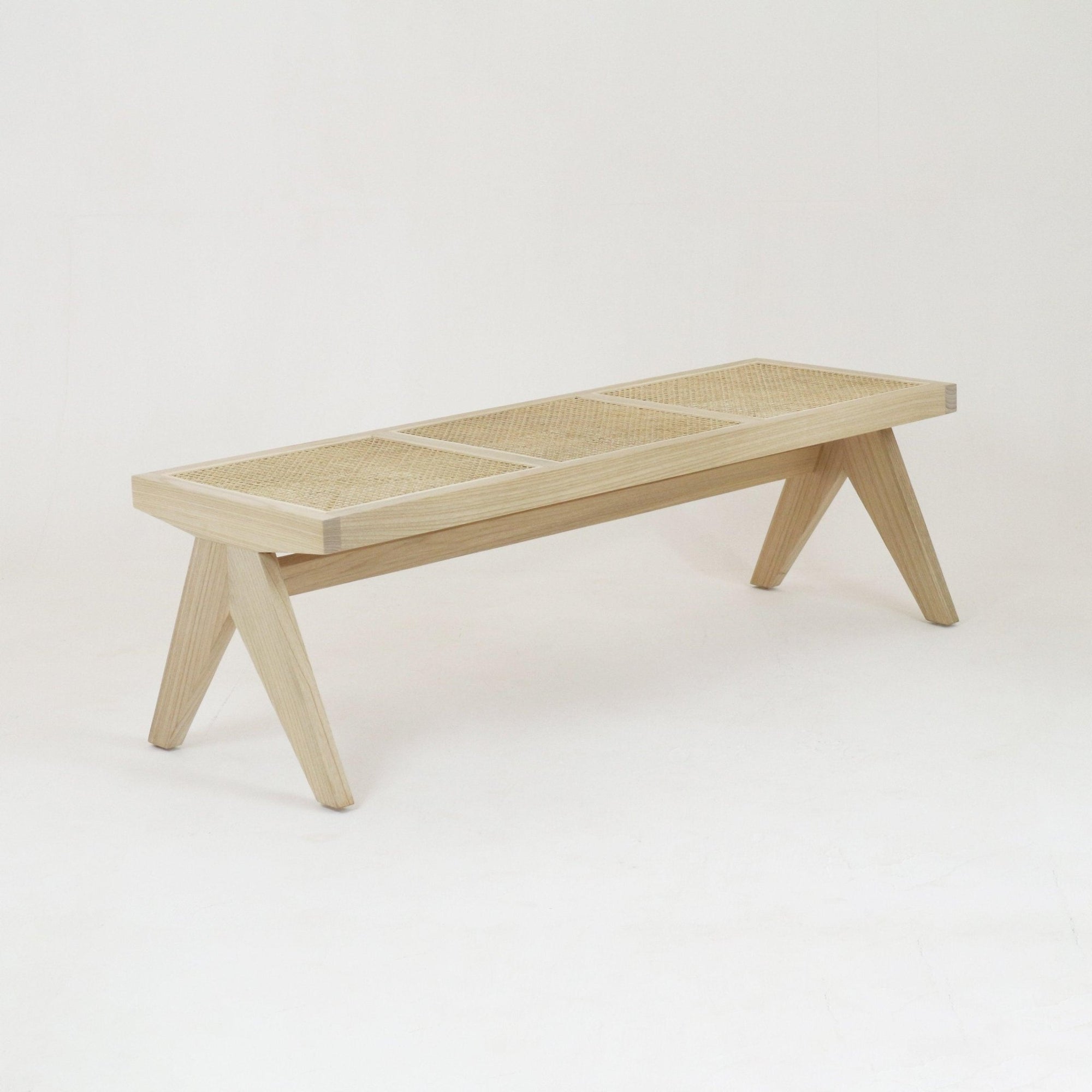 Pierre Jeanneret Cane Bench - INTERIORTONIC