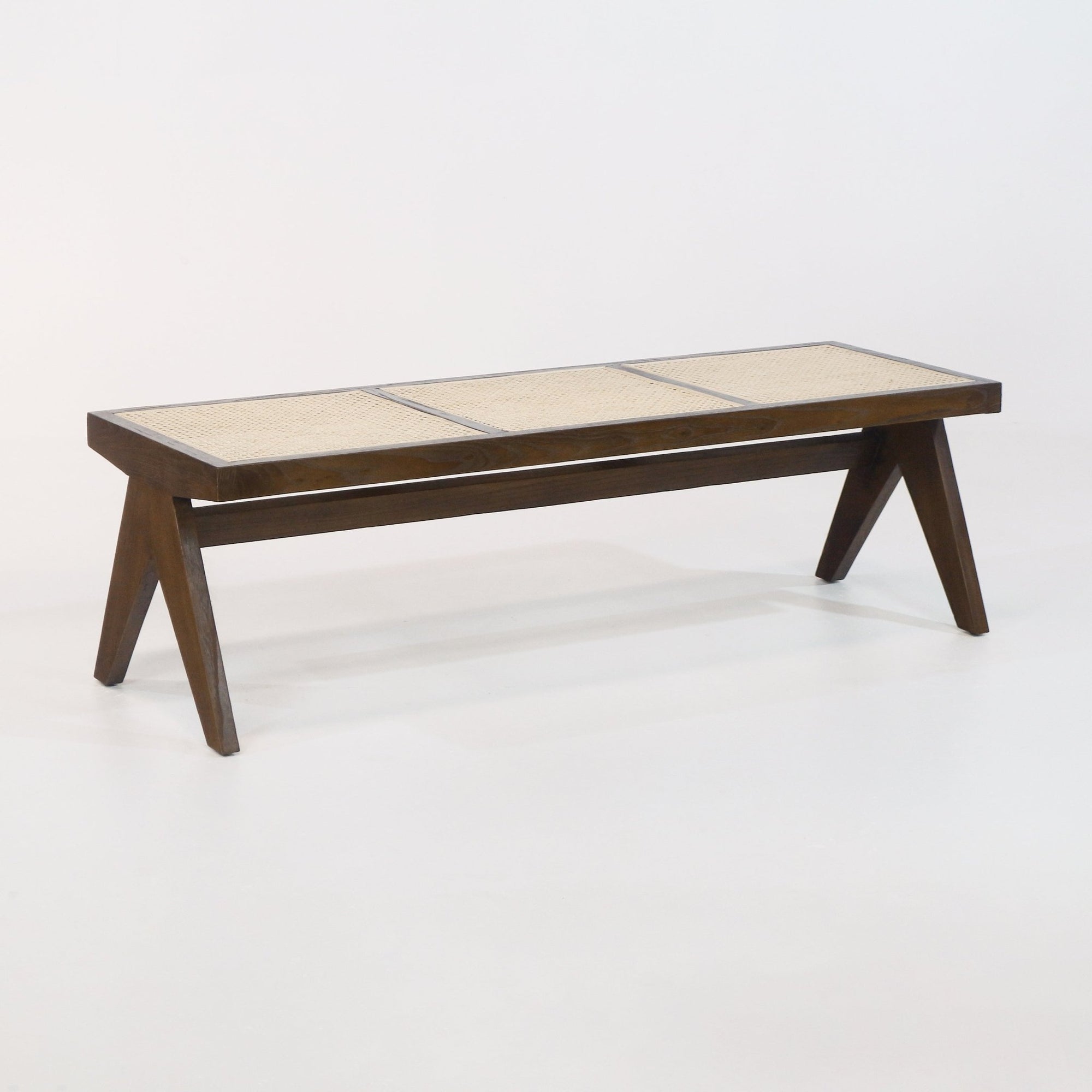 Pierre Jeanneret Cane Bench - INTERIORTONIC