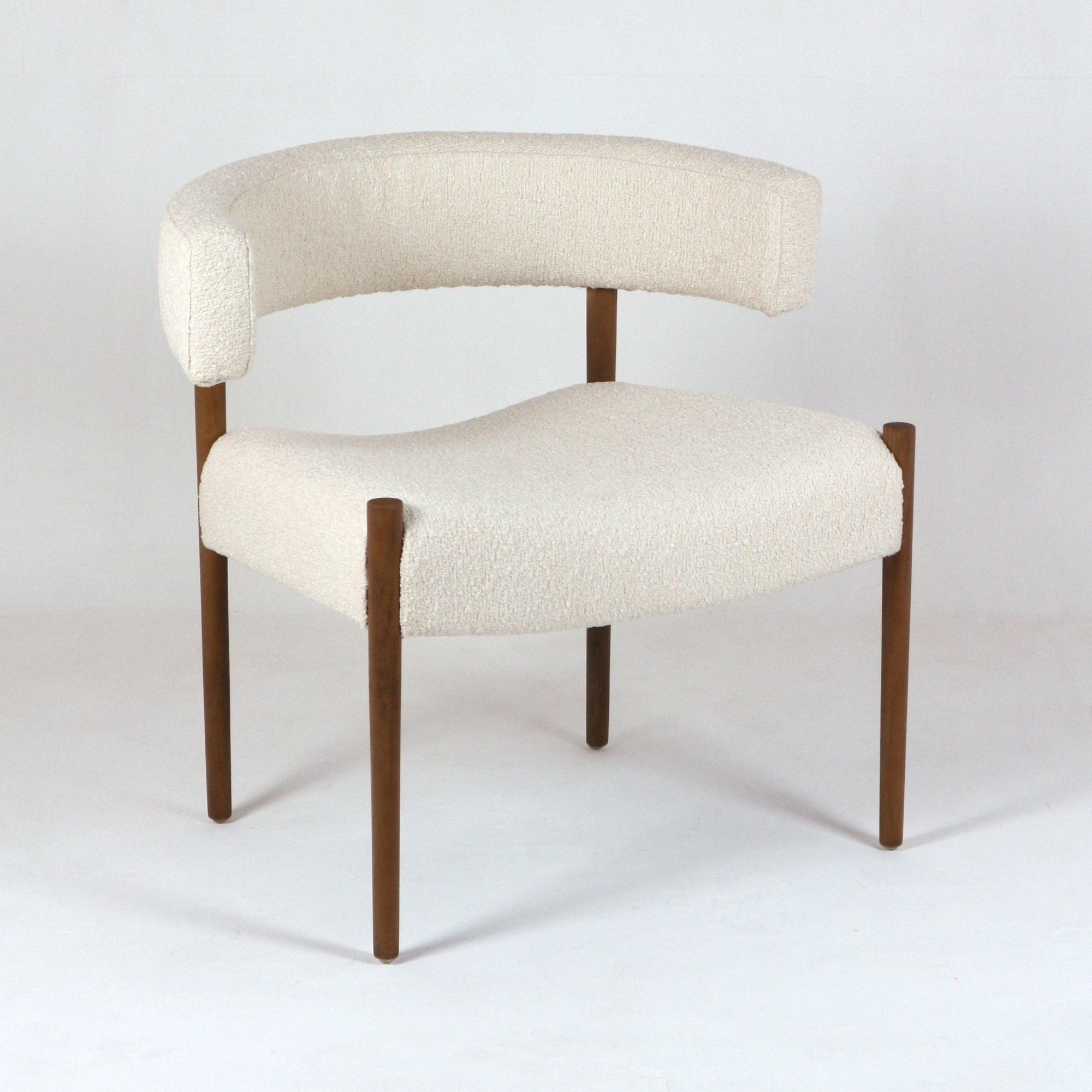 Ring Dining Chair with Alpaca Boucle - INTERIORTONIC