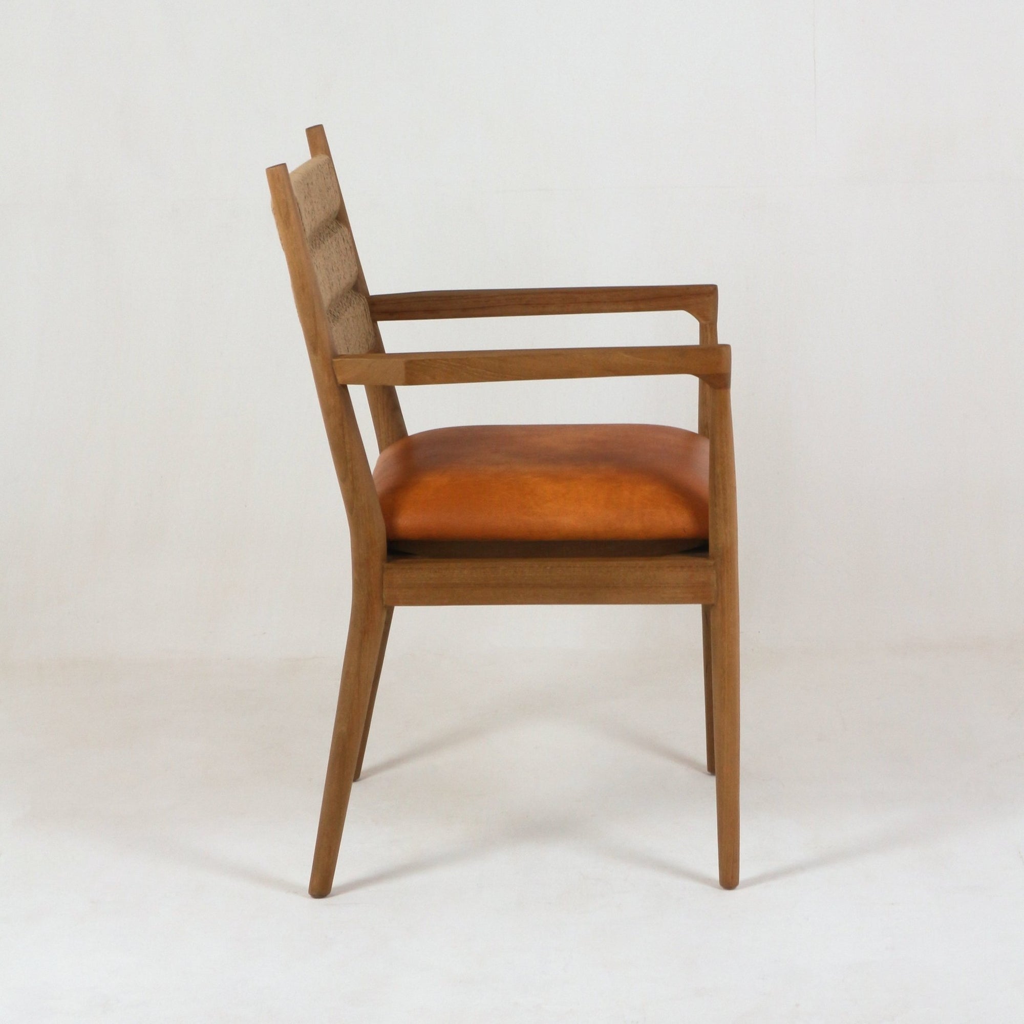 Samsara Leather & Rope Back Dining Chair - INTERIORTONIC