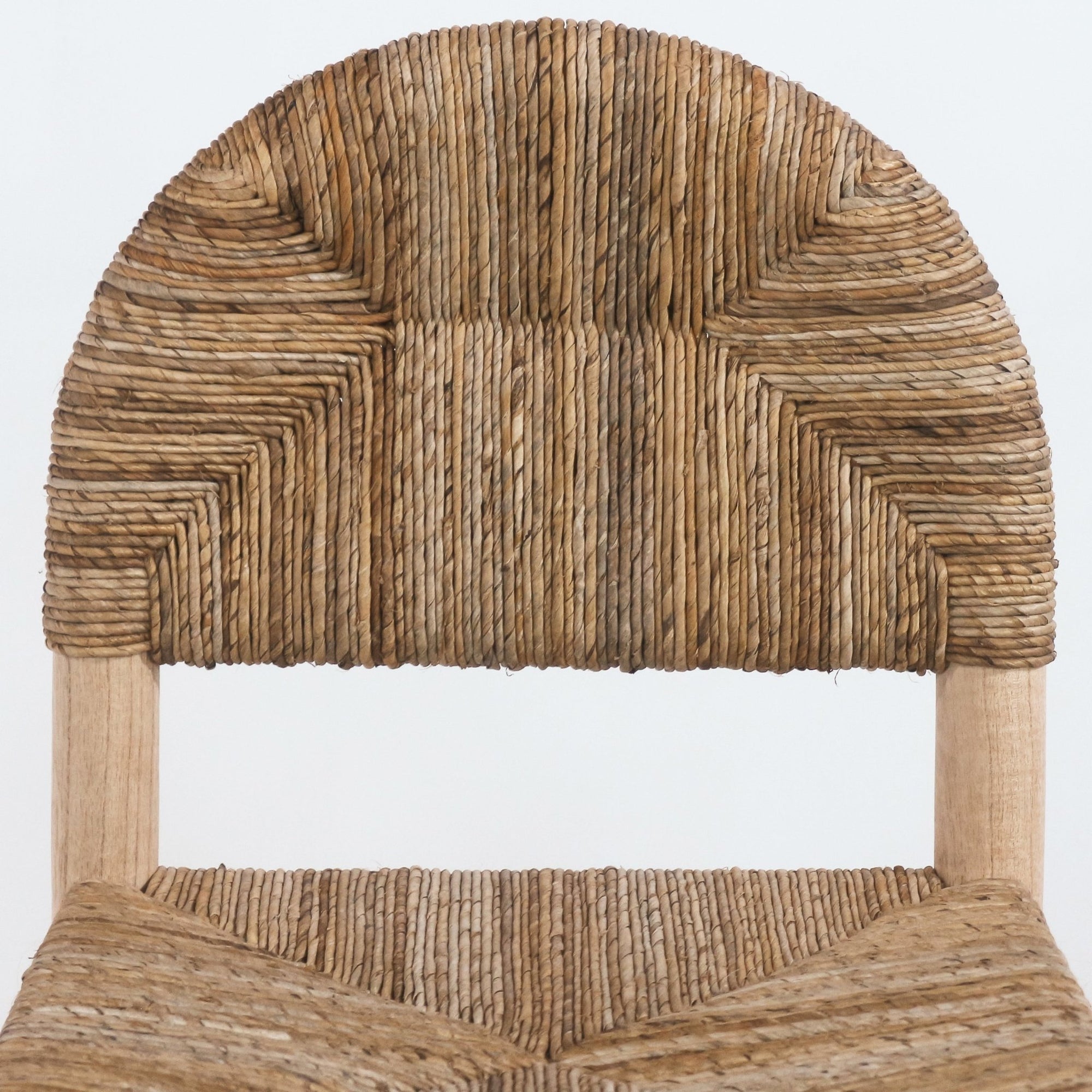 Sarande Counter Stool In Teak And Seagrass - INTERIORTONIC