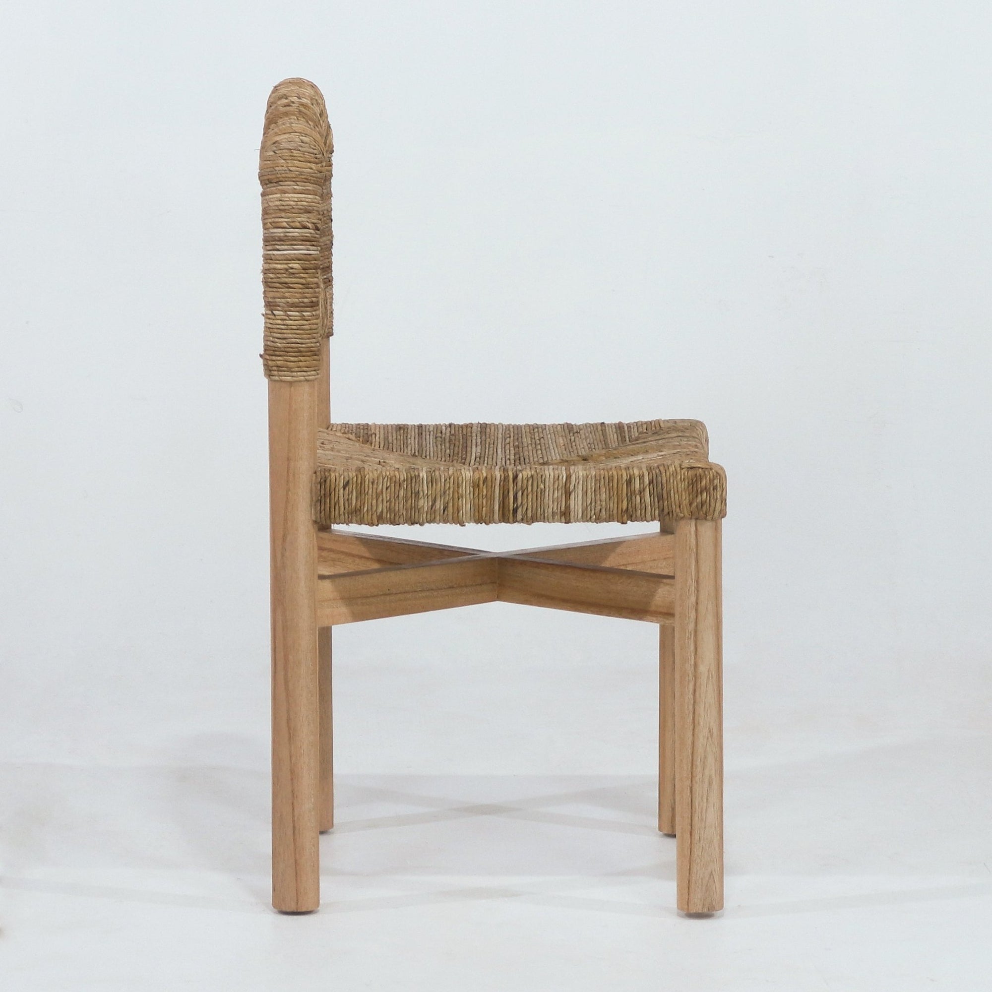 Sarande Dining Chair In Teak And Seagrass - INTERIORTONIC