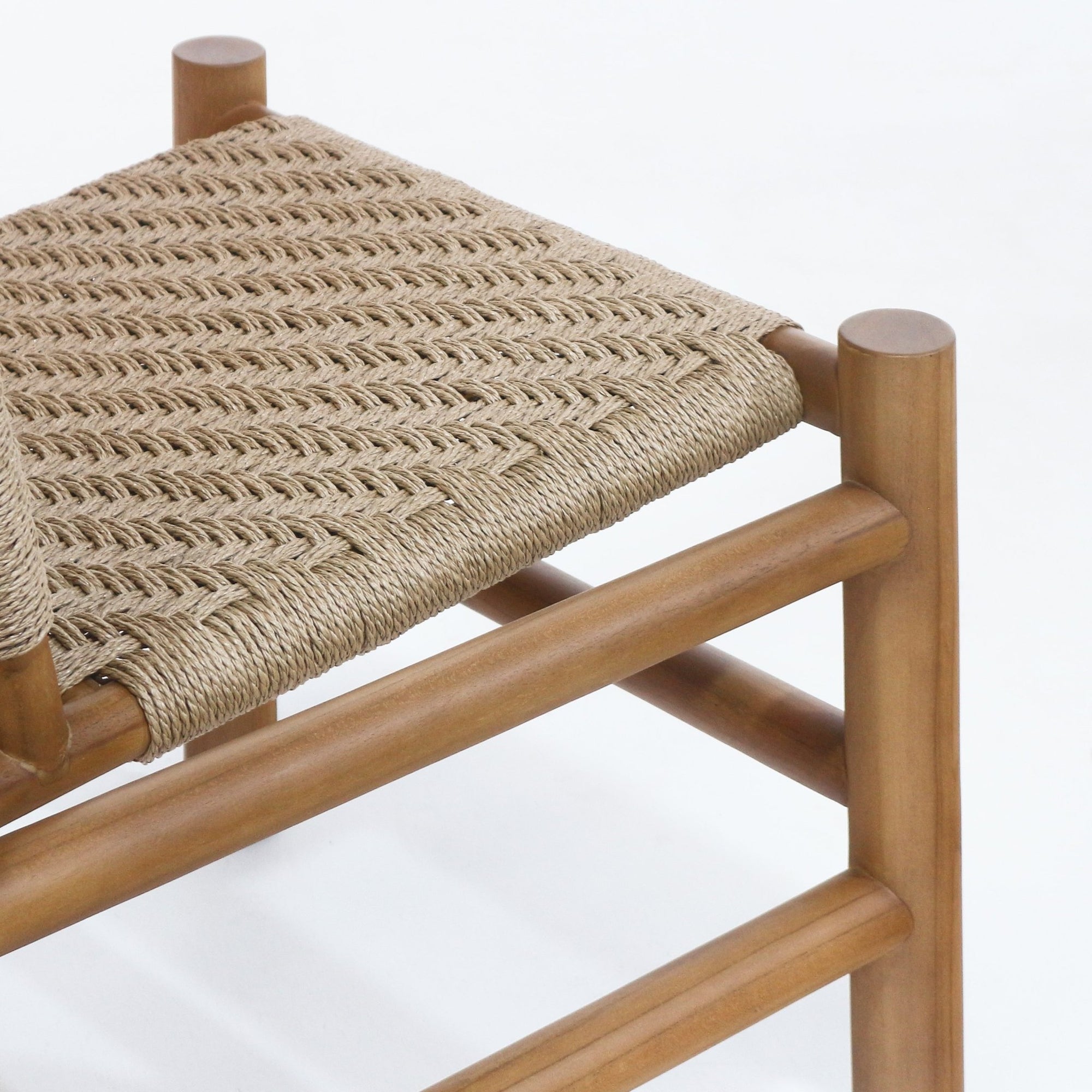 Spyros Teak & Polypropylene Woven Dining Chair - INTERIORTONIC