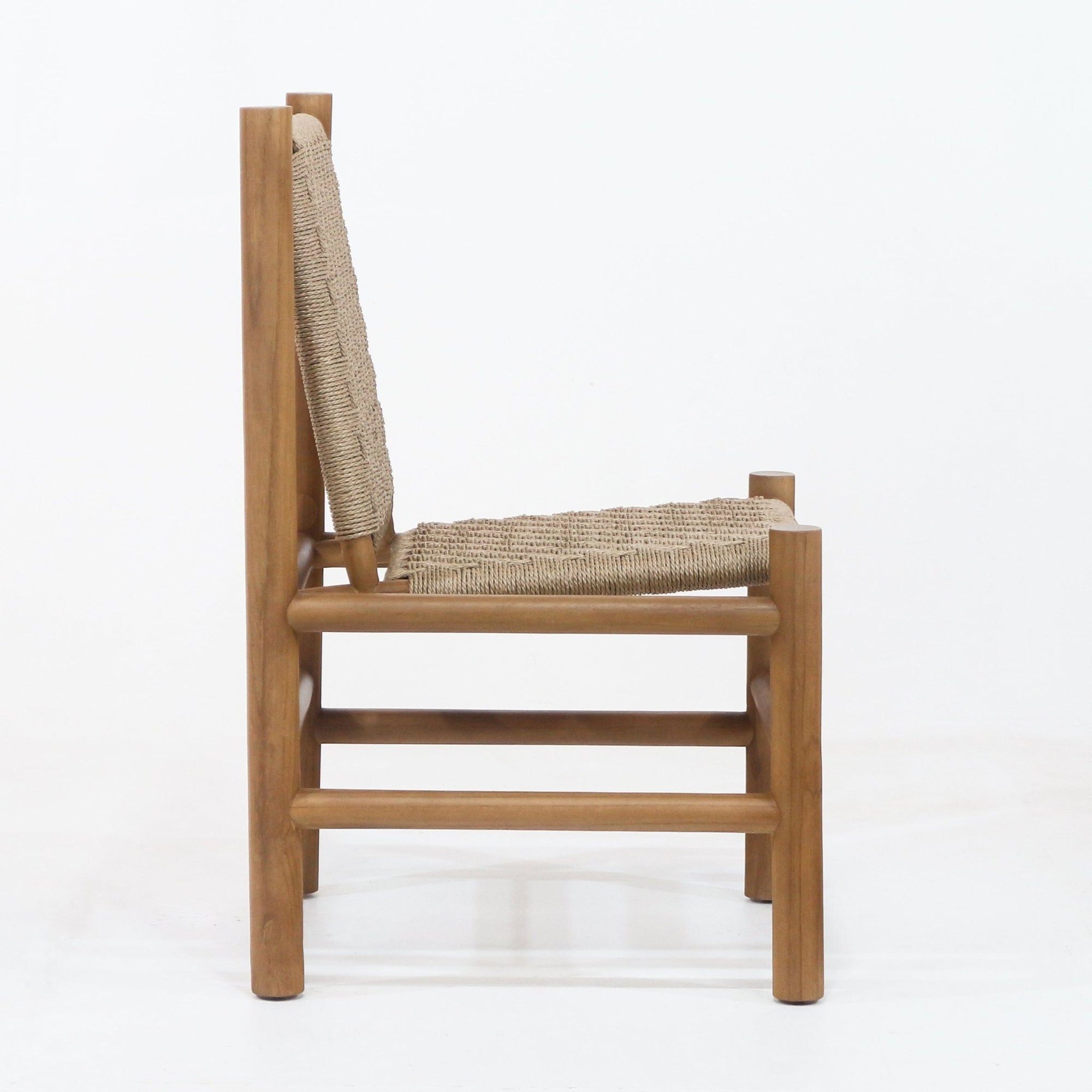 Spyros Teak & Polypropylene Woven Dining Chair - INTERIORTONIC