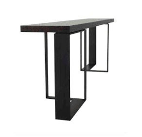 Steel Beam Console in Mahogany Black - INTERIORTONIC