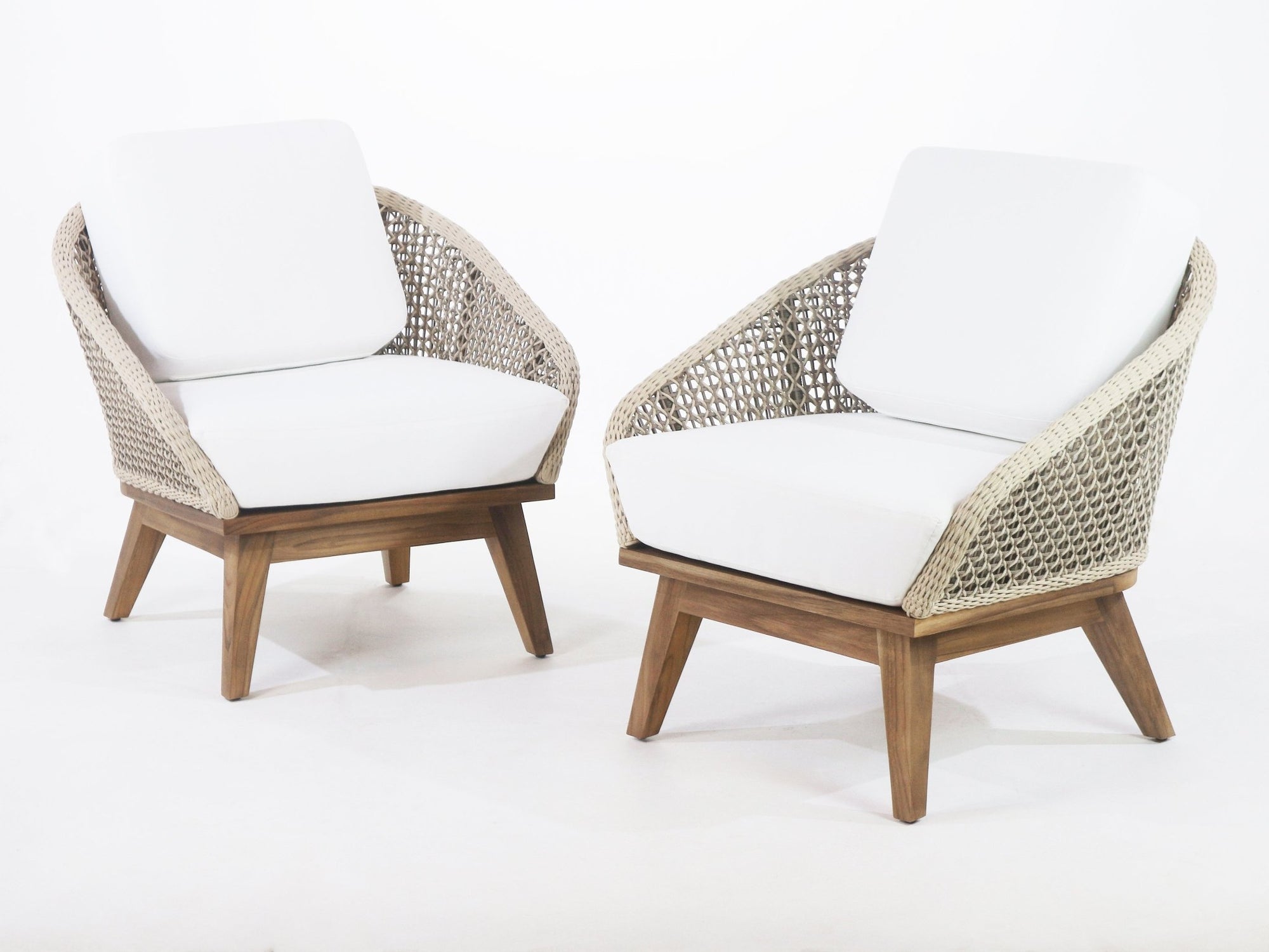 Surakarta Outdoor Accent Chair with UV protected outdoor weaving - INTERIORTONIC