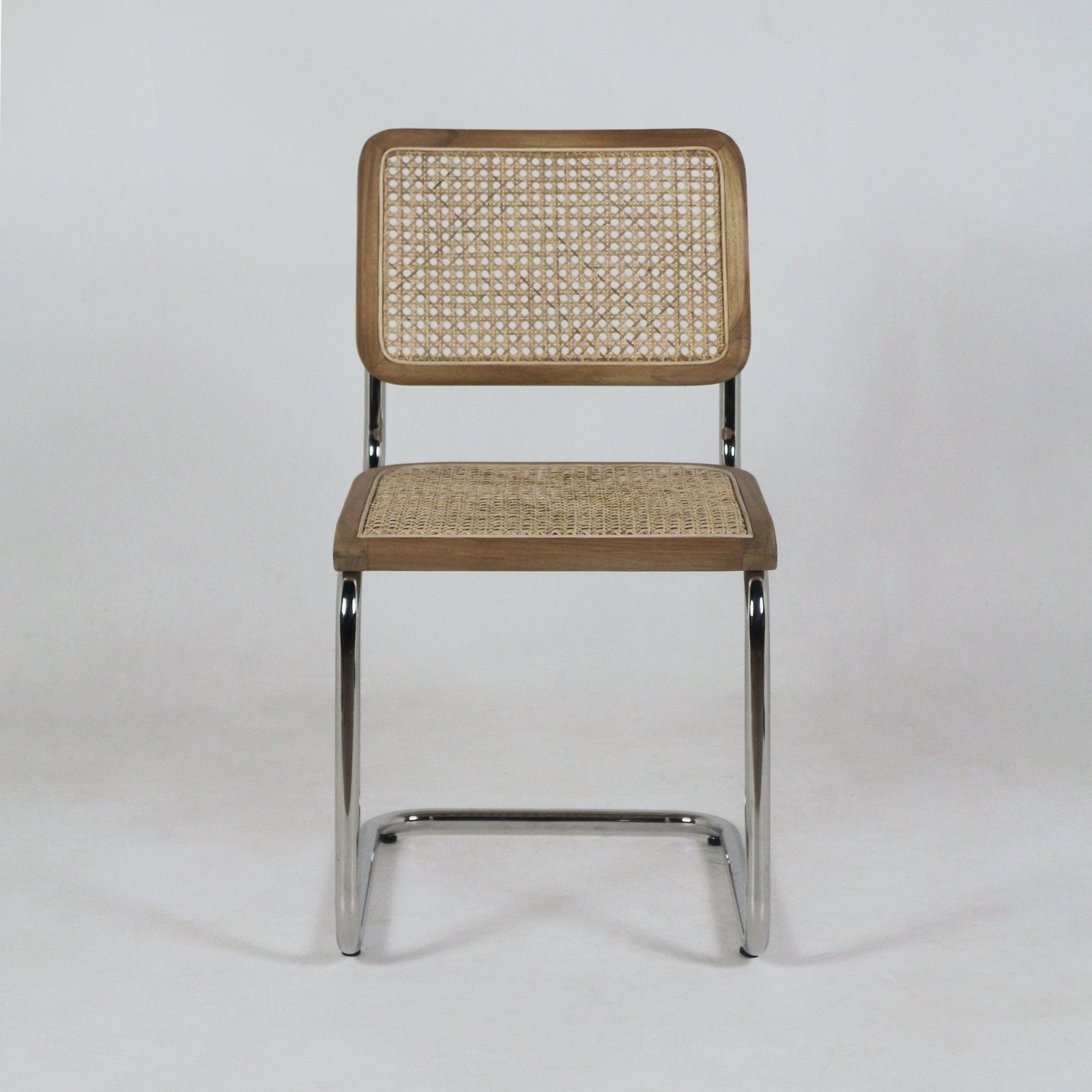 Teak, Rattan & Aluminium Dining Chair - INTERIORTONIC