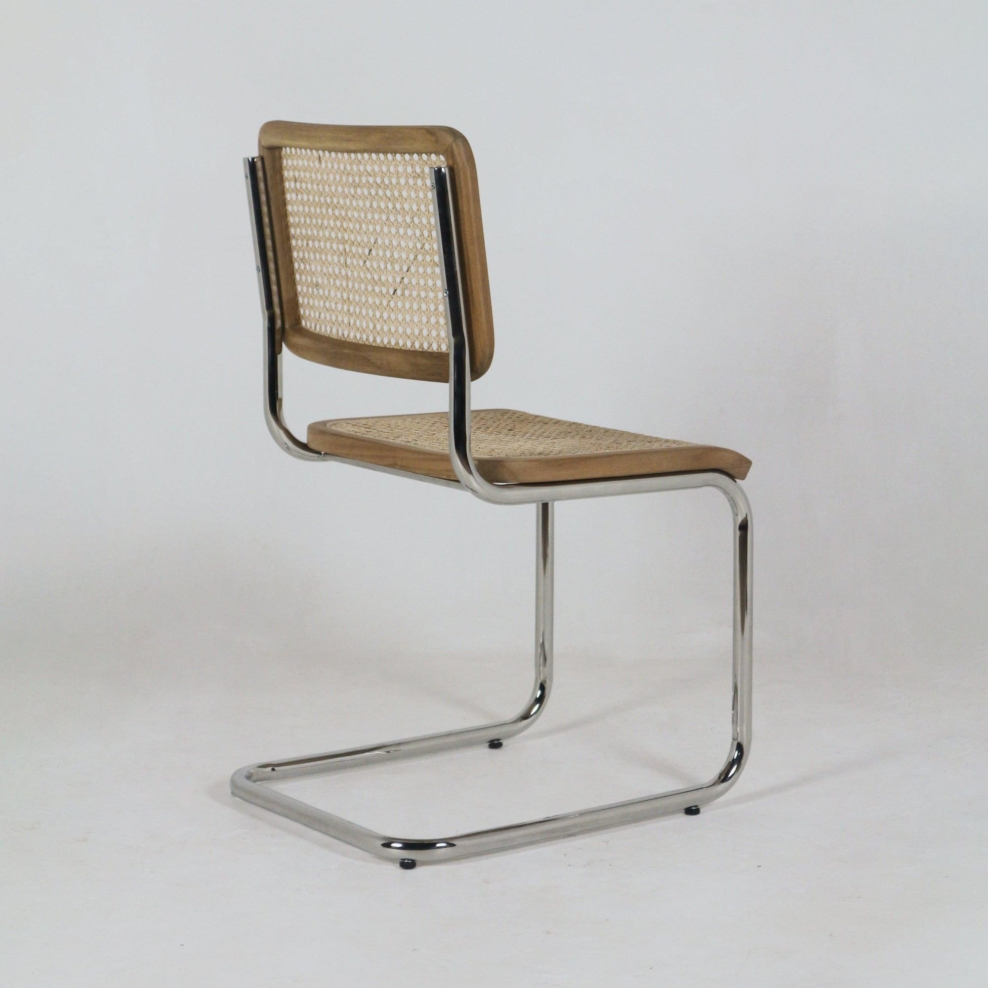 Teak, Rattan & Aluminium Dining Chair - INTERIORTONIC