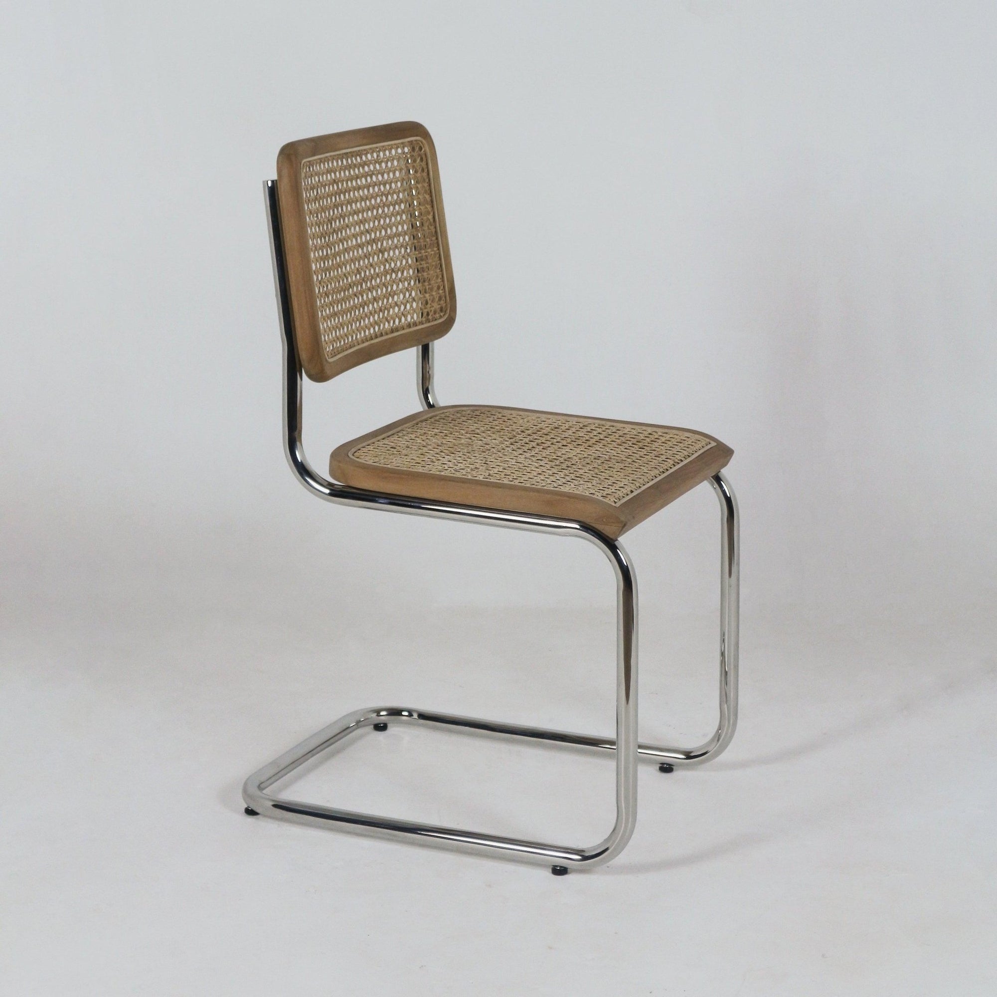 Teak, Rattan & Aluminium Dining Chair - INTERIORTONIC