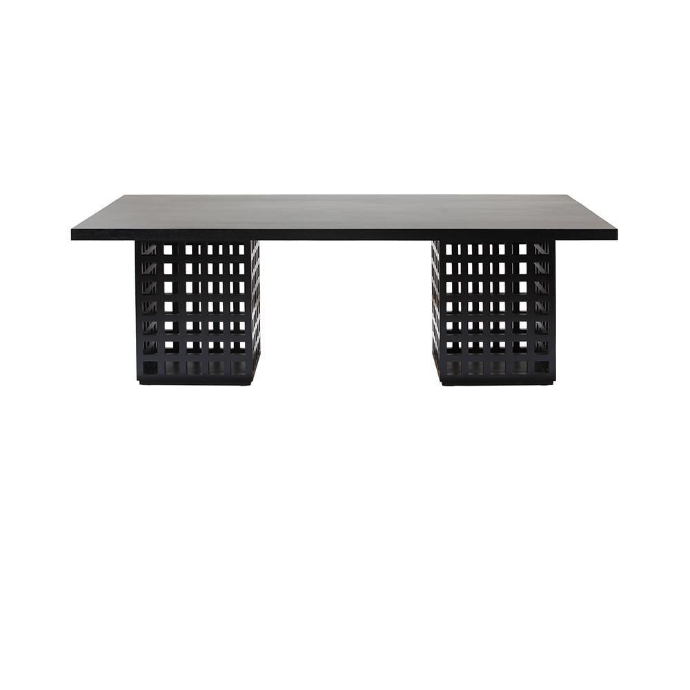 The Box Table in Black Mahogany - INTERIORTONIC