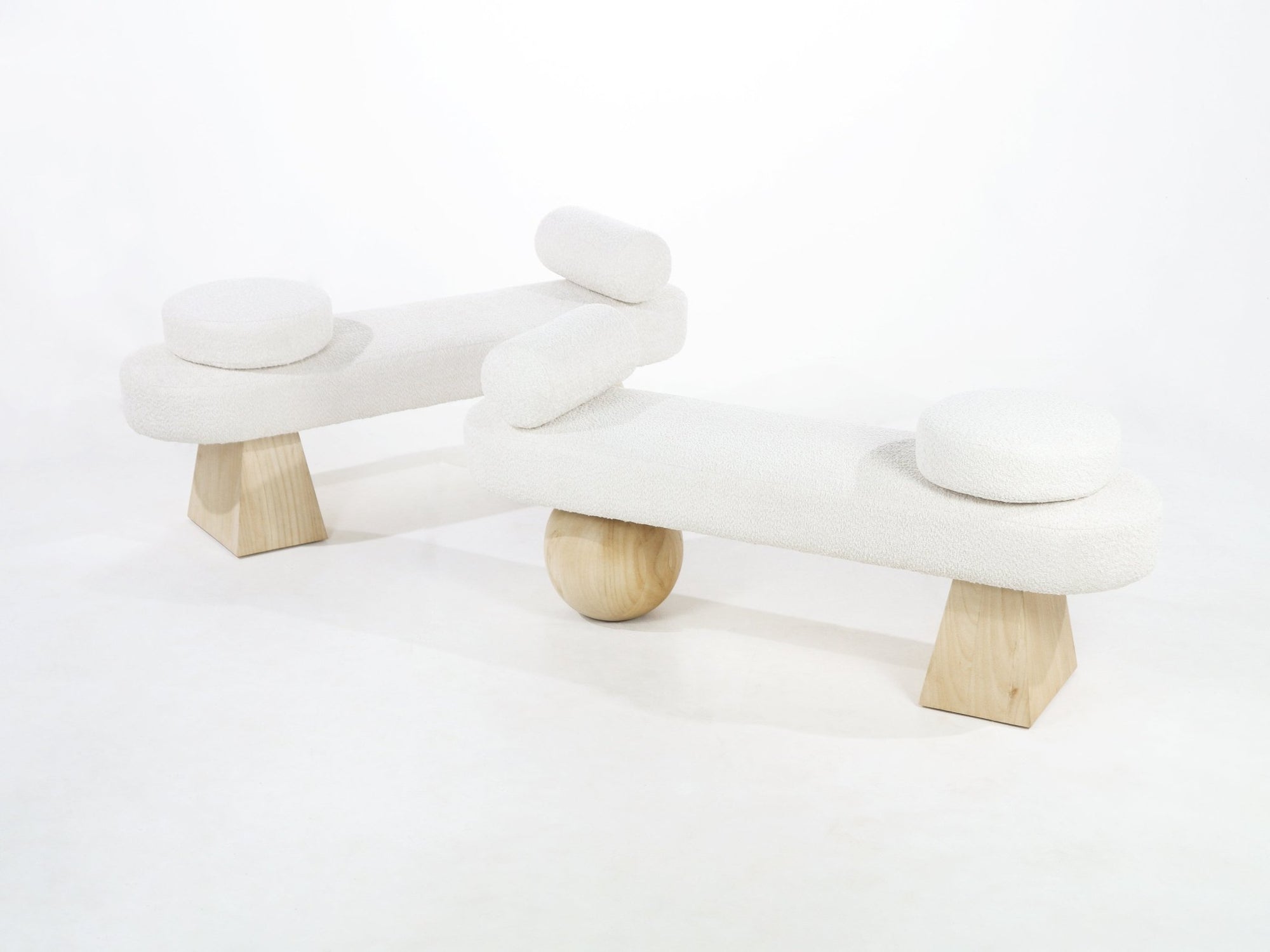 Tiamo Boucle End of Bed Bench Seat - INTERIORTONIC