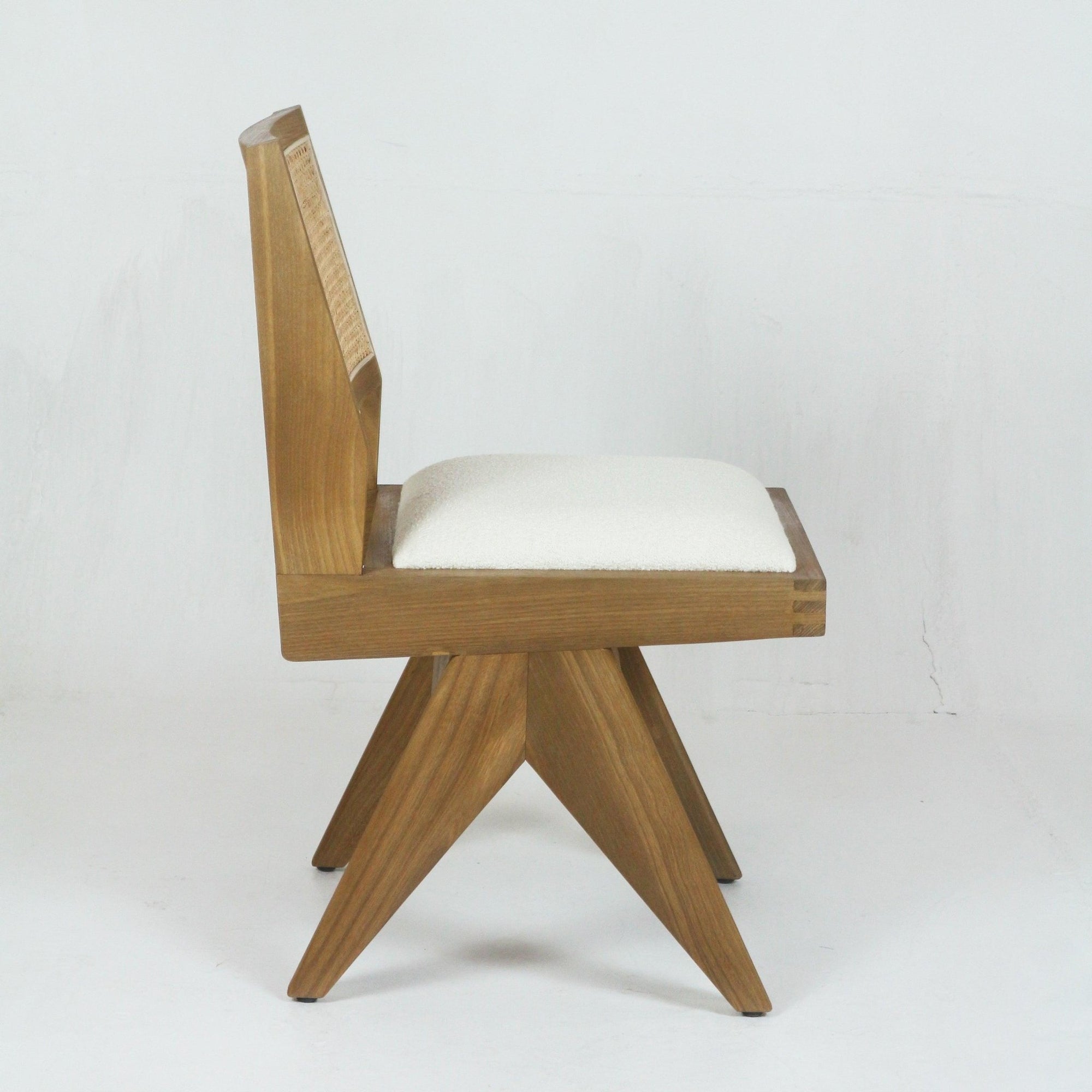 Upholstered Jeanneret Armless Side Chair - INTERIORTONIC