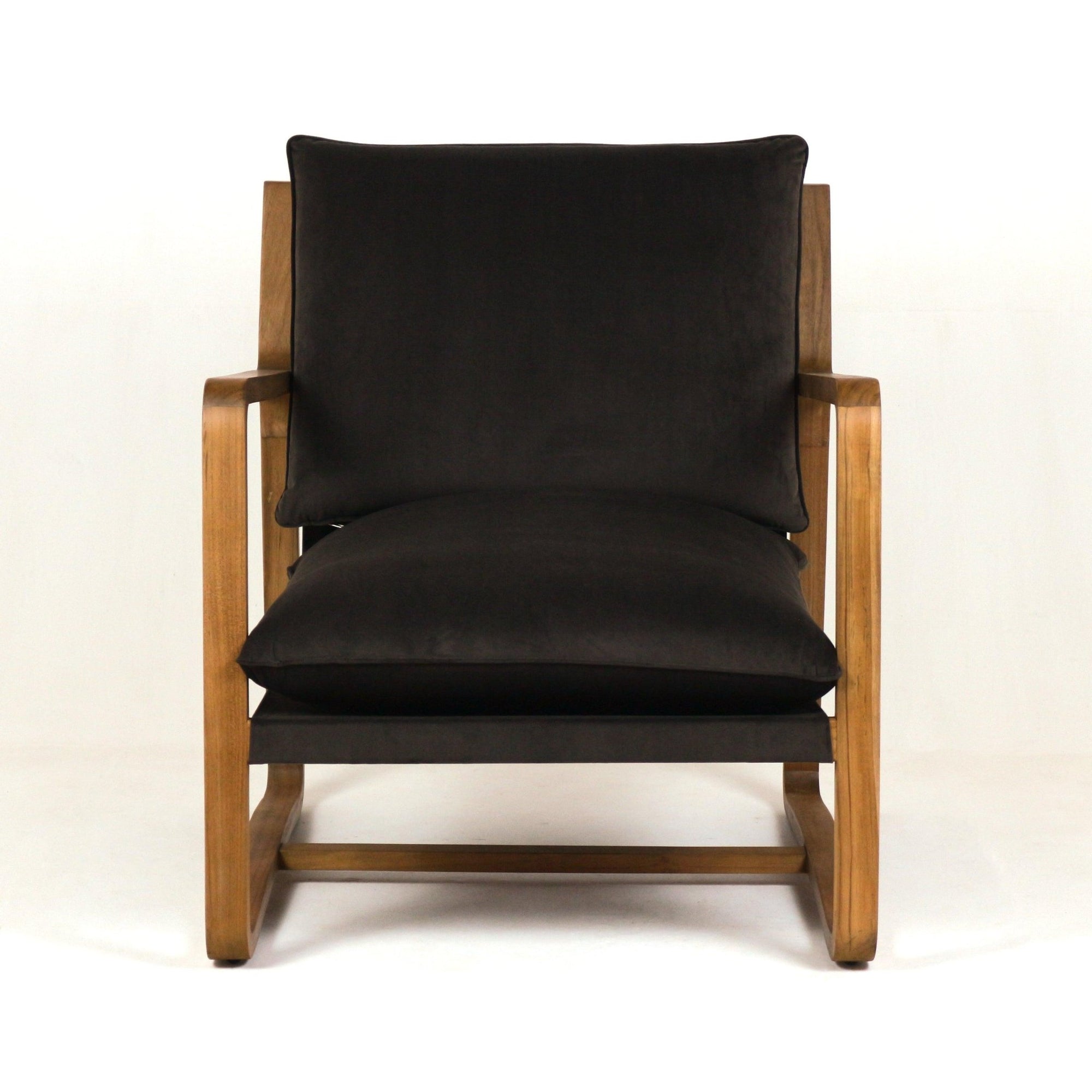 Velvet Oak Accent Chair - INTERIORTONIC