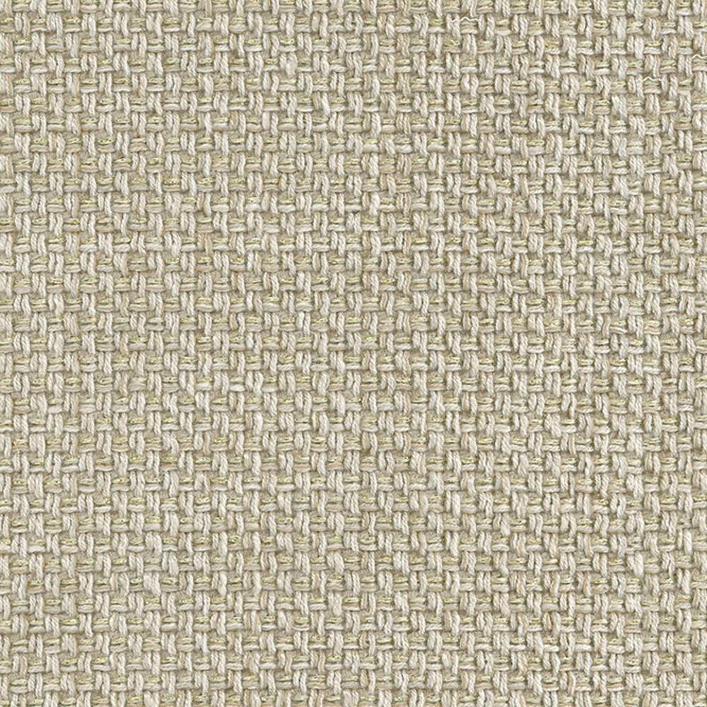 Close-up of beige-cream woven upholstery fabric showing a small basket-weave texture and natural tones; 25% linen, 50% viscose, 25% polyester blend suitable for contemporary sofa upholstery.