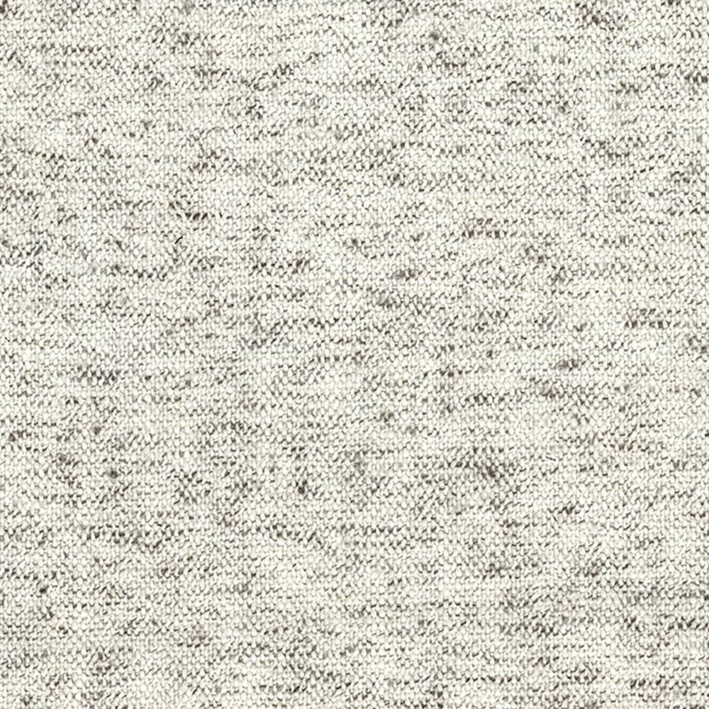 Close-up of neutral beige woven upholstery fabric with a subtle speckled texture; 5% linen, 10% rayon, 35% acrylic and 50% polyester blend suitable for sofas.