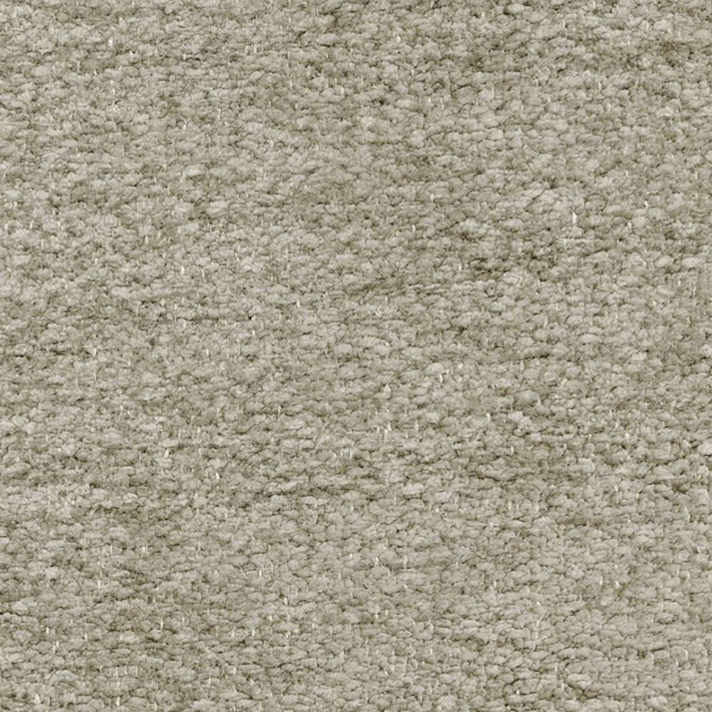 Close-up of cream boucle upholstery fabric showing soft looped texture; heavy-duty 6% linen, 7% rayon, 87% polyester blend suited for indoor sofa use.