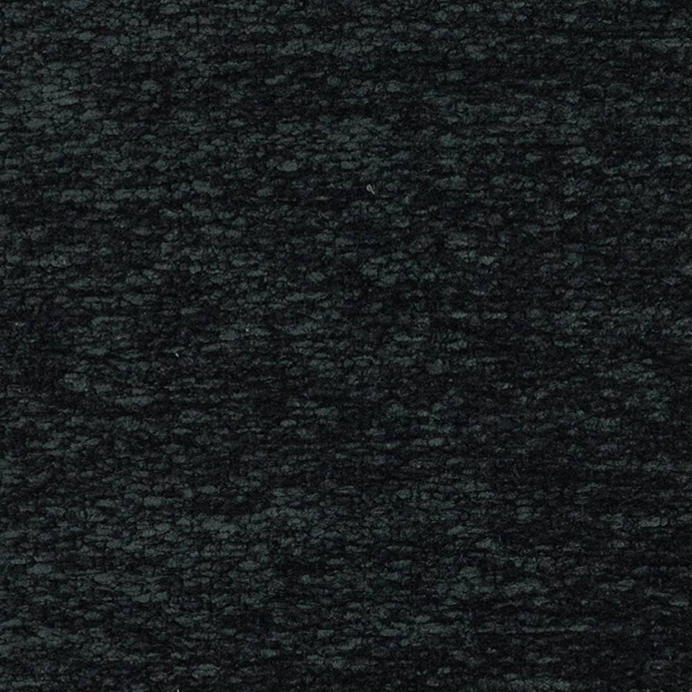 Close-up of dark charcoal bouclé upholstery fabric showing a nubby, looped texture; heavy-duty 87% polyester, 6% linen, 7% rayon blend suitable for indoor sofa upholstery.