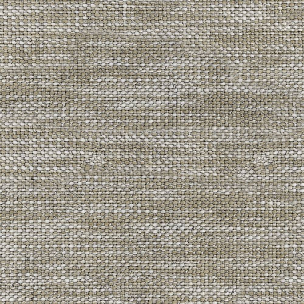 Close-up of a beige woven upholstery fabric swatch showing a tight, variegated texture with visible yarns; neutral modern look suitable for sofas, made from wool, linen, acrylic and triacetate.