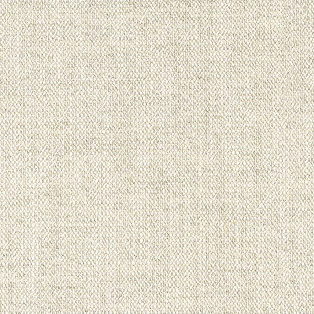 Close-up of beige neutral upholstery fabric swatch showing tight woven texture in a linen-rayon-wool-acrylic-polyester blend, ideal for sofa upholstery.