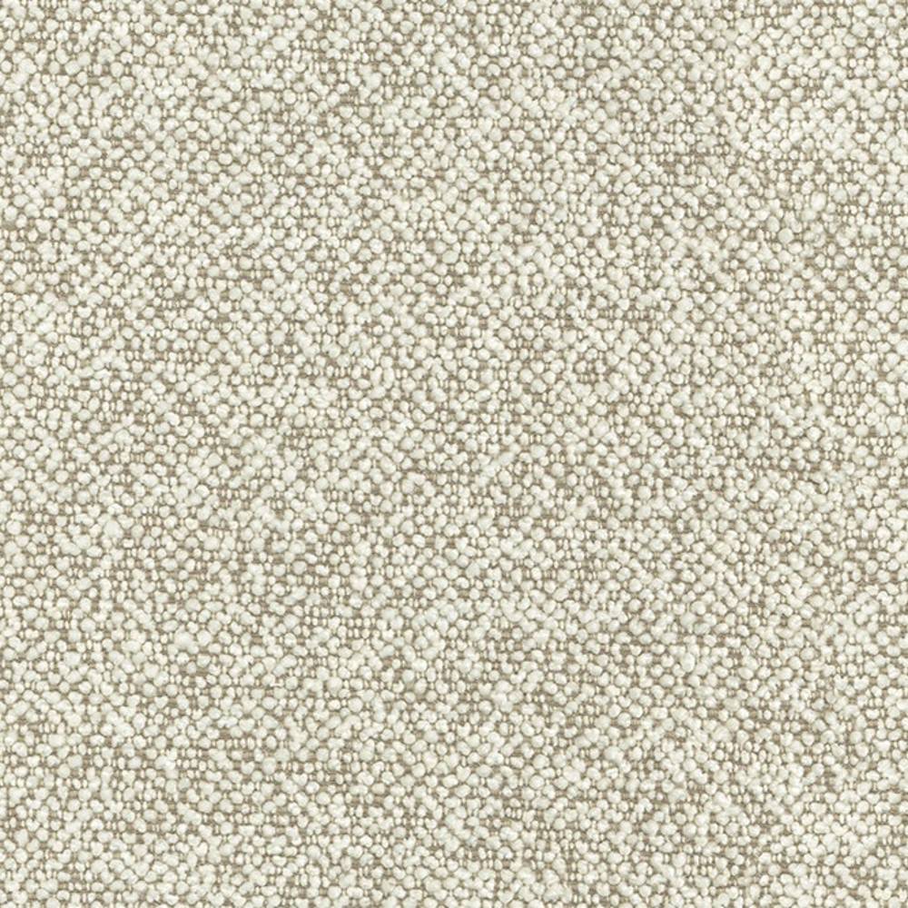 Close-up of cream boucle upholstery fabric showing dense pebble-like looped texture in a 14% wool, 22% acrylic, 64% polyester blend, ideal for contemporary modern sofa upholstery.