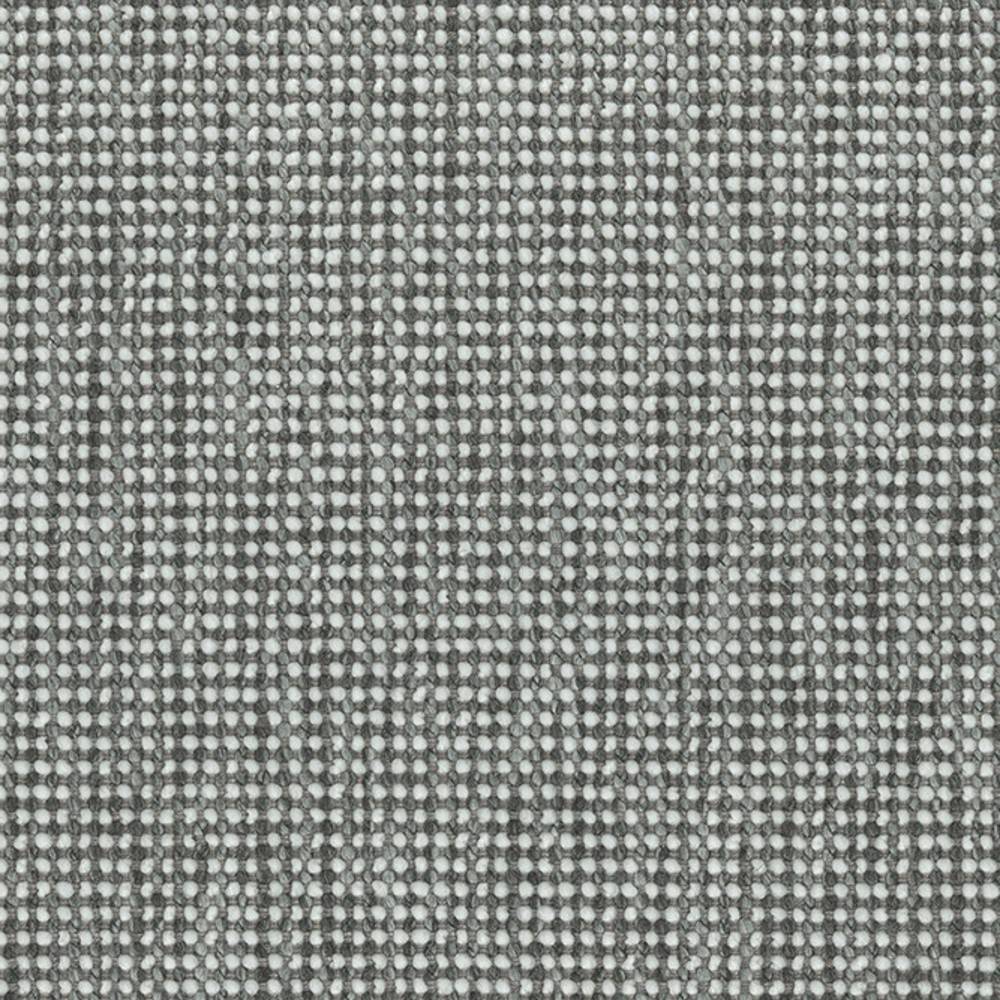 Close-up of neutral off-white and pale gray woven upholstery fabric showing a tight, small-scale basketweave texture; durable blend of wool, linen, viscose, acrylic and polyester for modern sofas.
