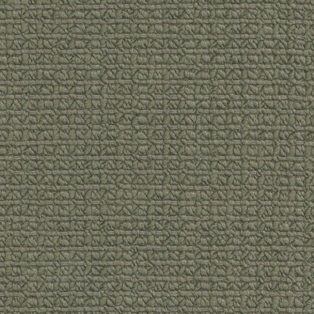 Close-up of sage-green upholstery fabric showing a tight, small-scale basketweave texture; 18% wool, 5% linen, 59% acrylic and 18% polyester blend designed for sofa upholstery.