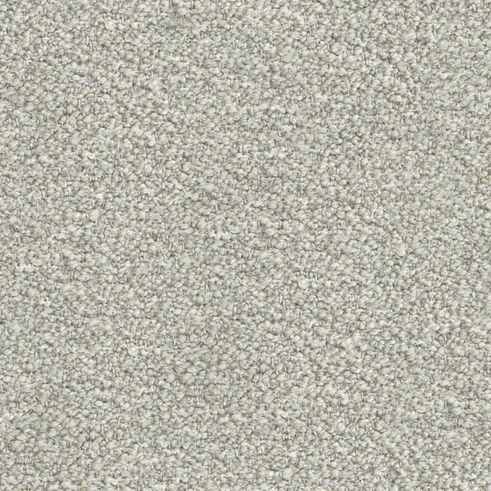 Close-up of a cream boucle upholstery fabric swatch showing soft looped texture in a 10% wool, 12% linen, 19% viscose, 19% acrylic and 40% polyester blend, ideal for sofas.