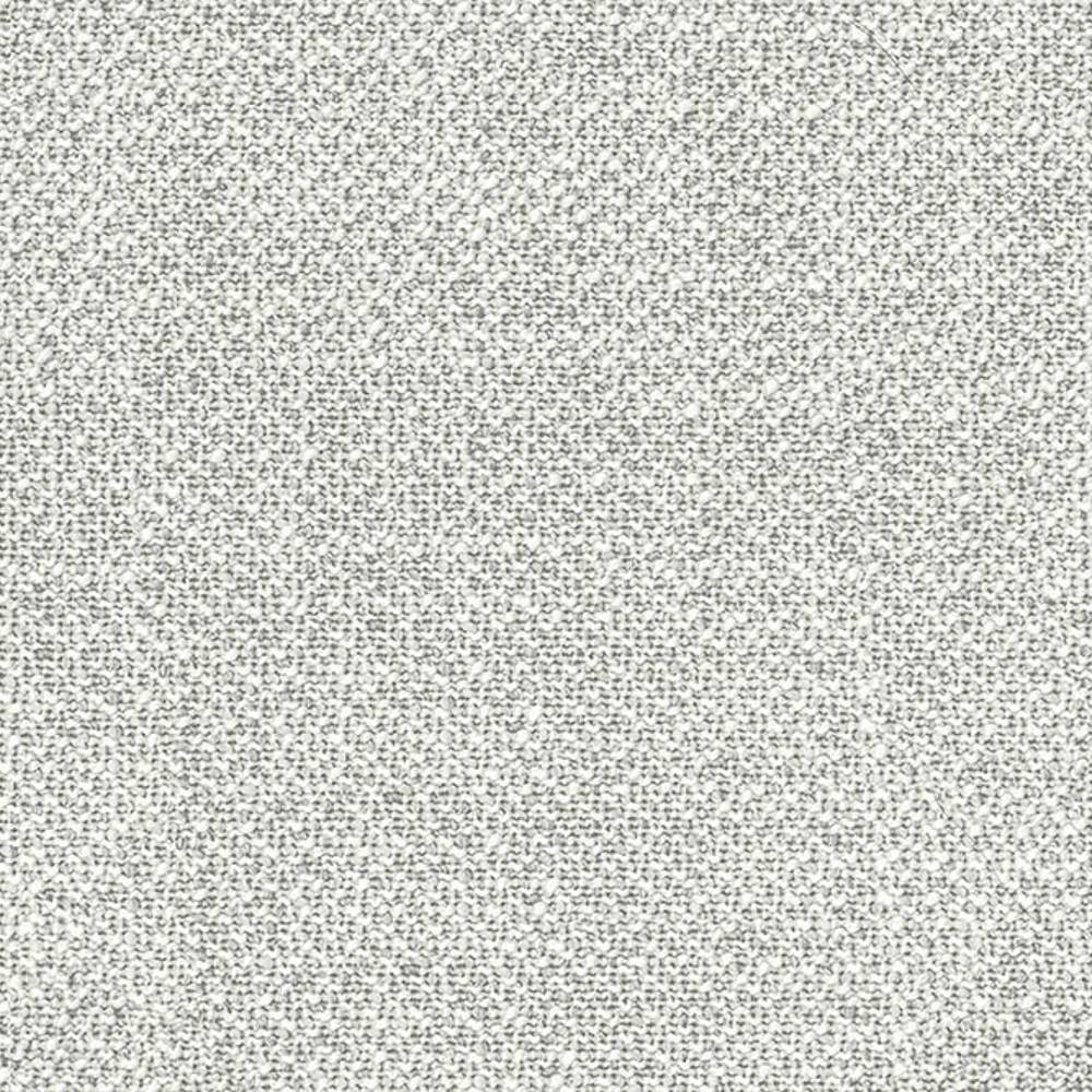 Close-up of light neutral upholstery fabric in a 30% wool, 50% acrylic, 20% polyester blend, showing a fine textured looped weave in pale beige-white, ideal for sofa upholstery and contemporary interiors.