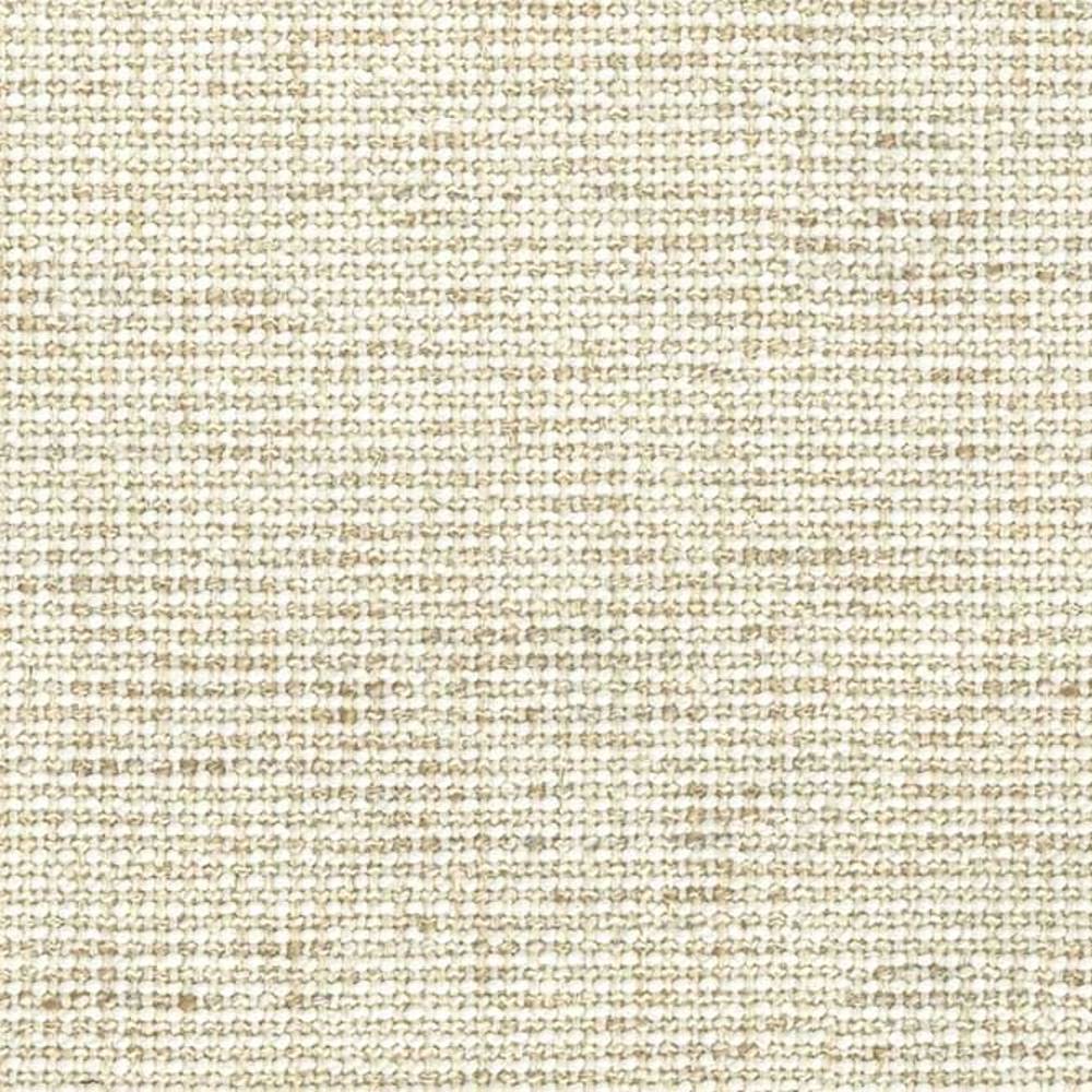Close-up of beige-cream woven upholstery fabric for sofas, showing a tight textured weave with subtle neutral flecks; 6% wool, 6% linen, 35% acrylic and 53% polyester for durable contemporary-modern upholstery.