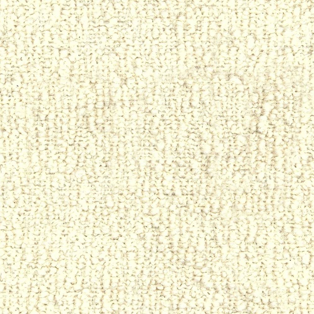 Close-up of cream-beige boucle upholstery fabric showing textured looped fibers in a 30% wool, 46% acrylic, 24% polyester blend, ideal for contemporary sofa and office seating.