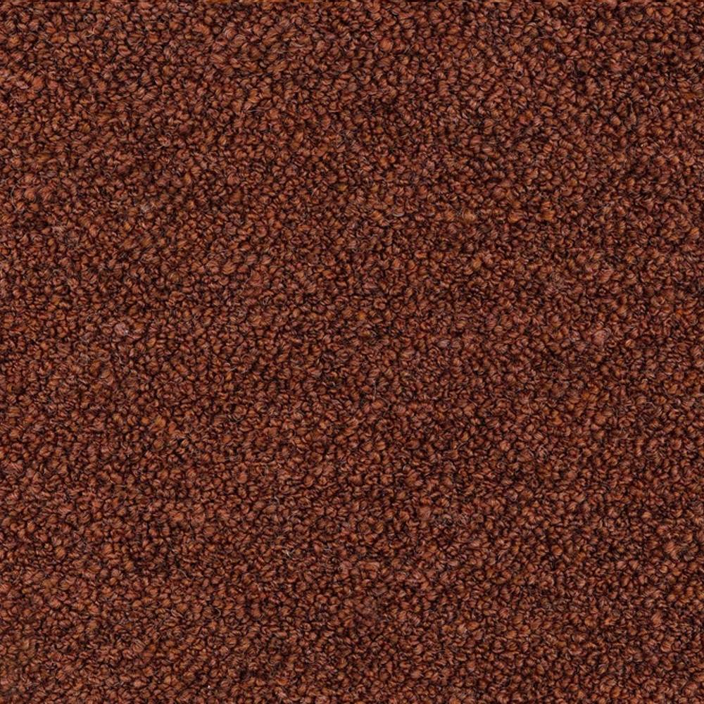 Close-up of deep brown bouclé upholstery fabric with tight looped texture; 30% wool, 40% acrylic, 30% polyester wool-blend ideal for contemporary sofa upholstery.