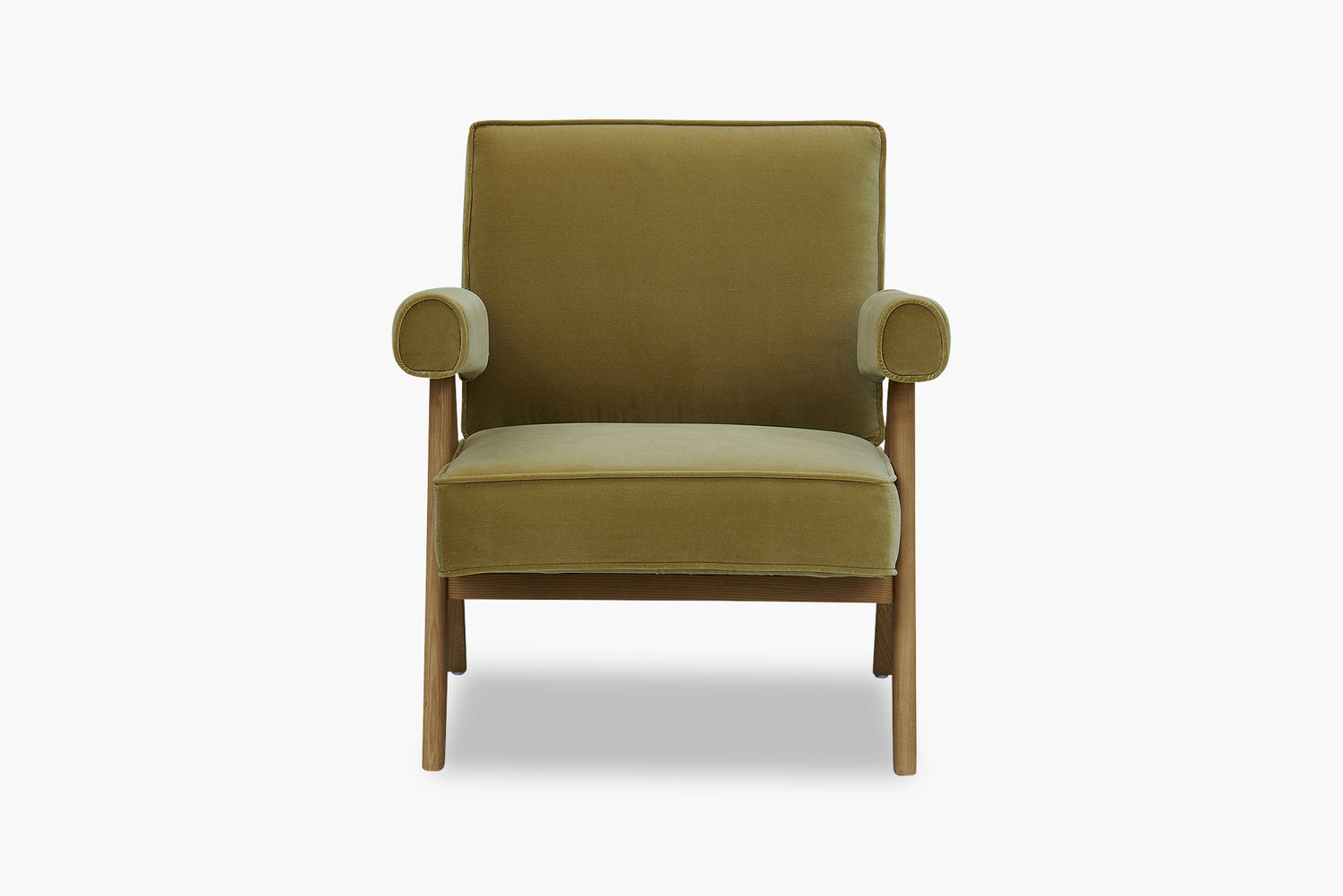 Jeanneret Boucle & Leather Upholstered Accent Chair - INTERIORTONIC