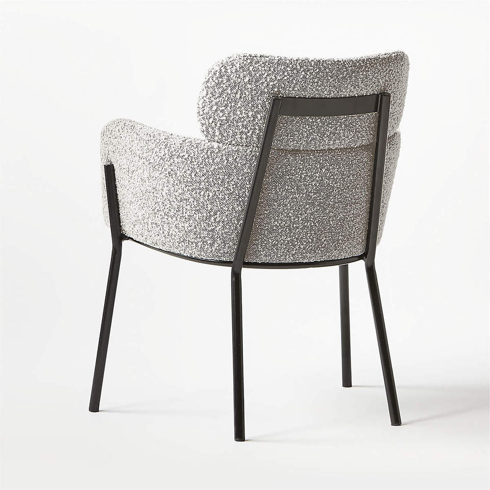Celeste Grey Boucle Dining Chair - INTERIORTONIC