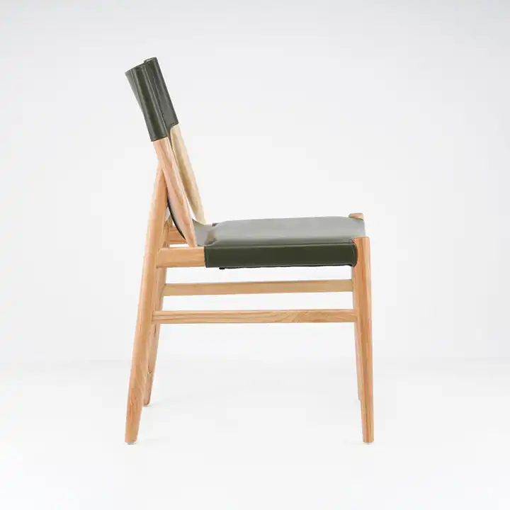 Leather & Ash Armless Side Chair - INTERIORTONIC