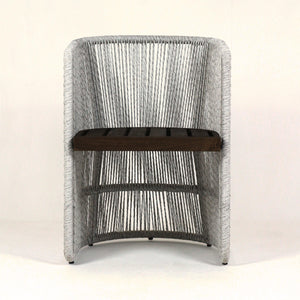 Dreman Woven Corded Rattan Indoor Dining Chair - INTERIORTONIC