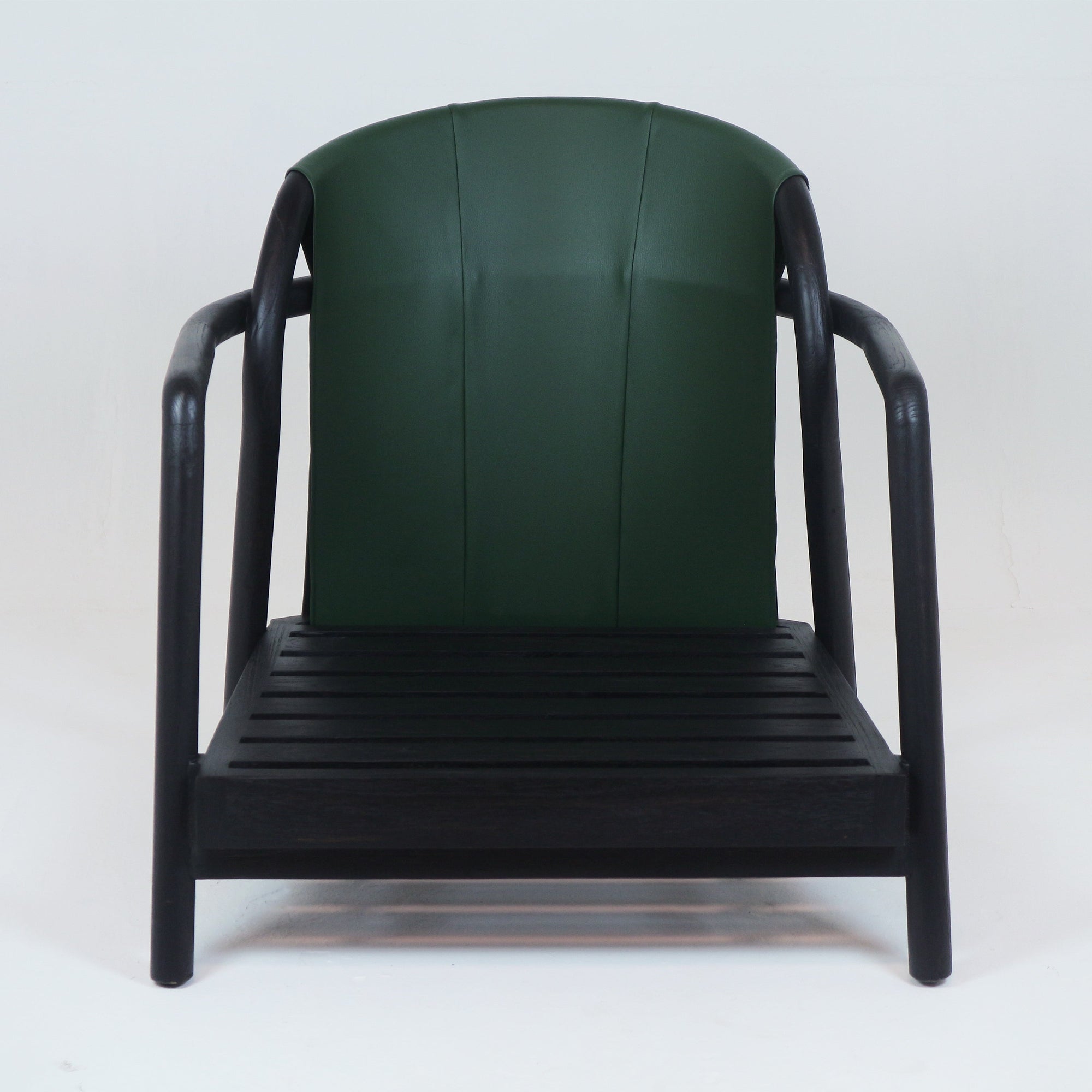 Cabriche Solid Teak & Leather Arm Chair - INTERIORTONIC