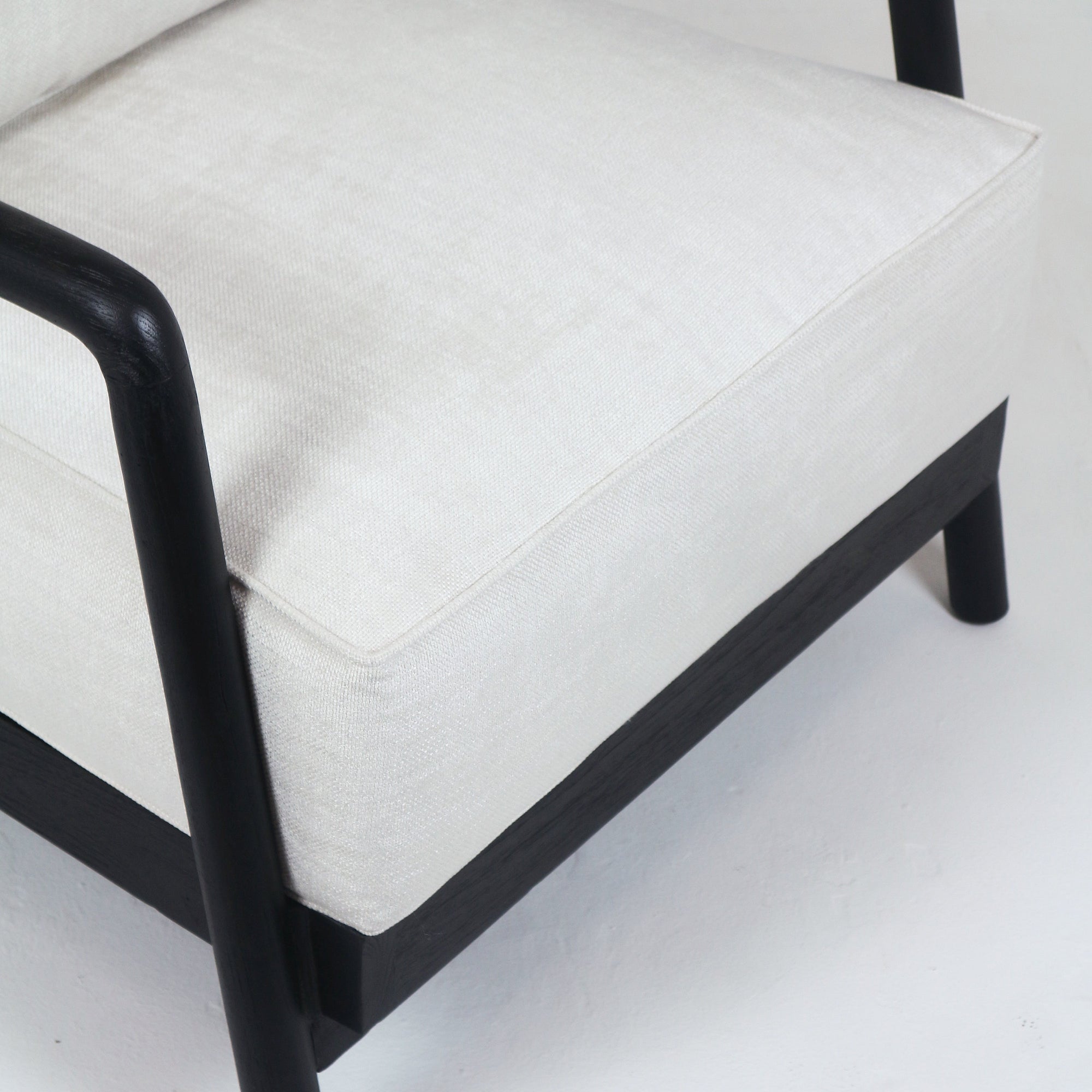 Cabriche Solid Teak & Leather Arm Chair - INTERIORTONIC