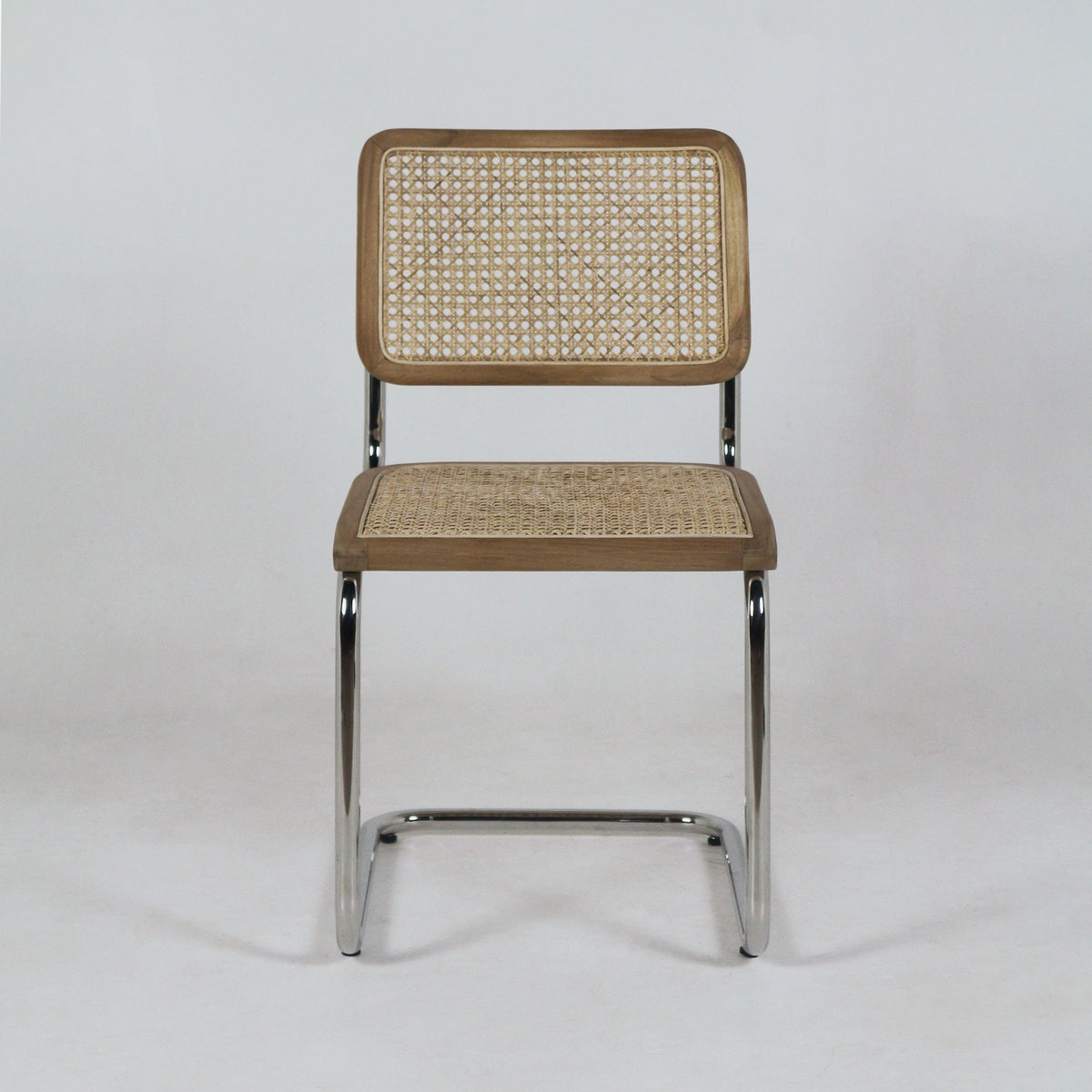 Teak Rattan &amp; Aluminium Dining Chair - INTERIORTONIC