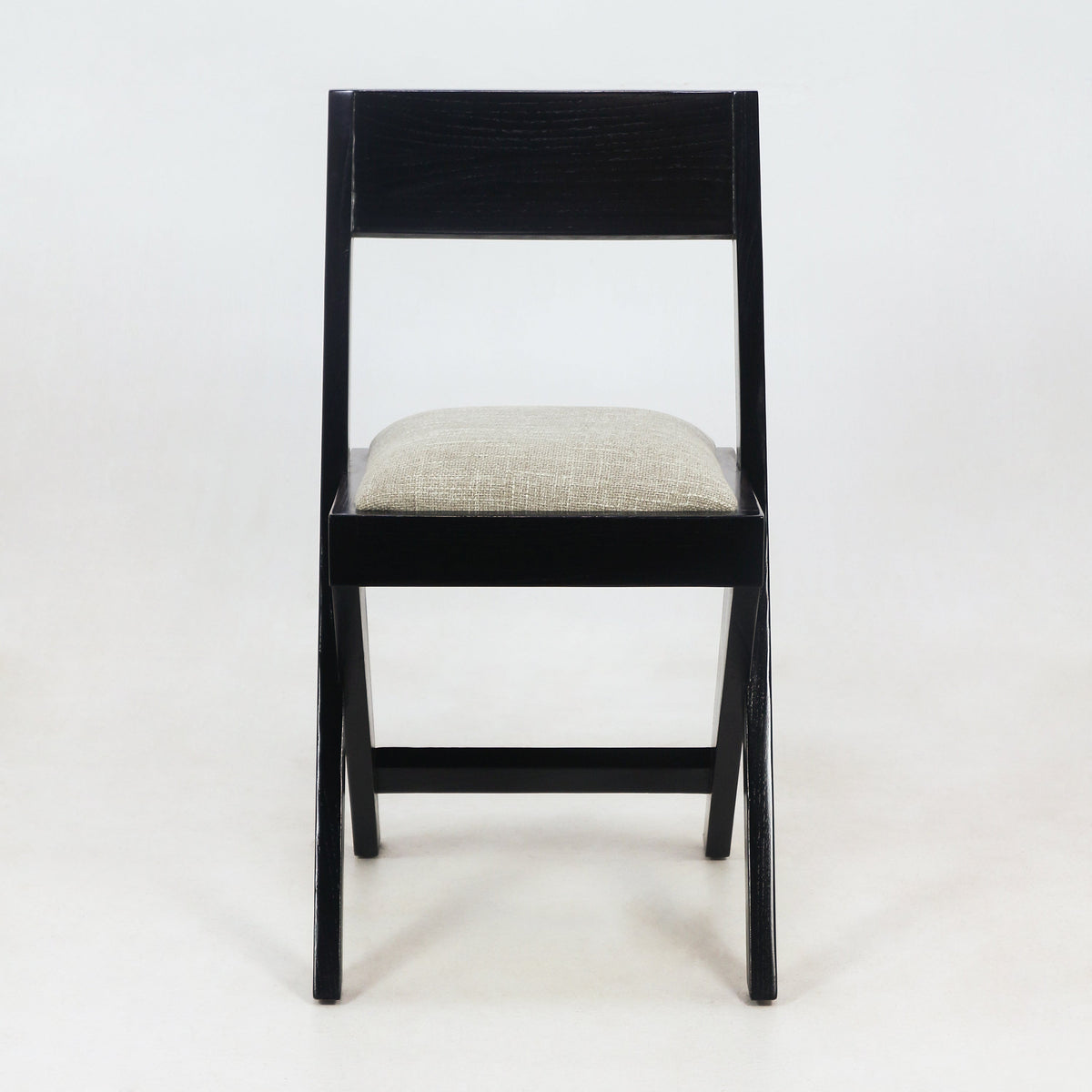 Black Jeanneret Inspired Library / Dining Chair - INTERIORTONIC