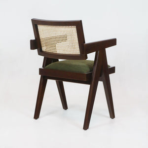 Upholstered Jeanneret Dining or Office Chair Solid Ash - INTERIORTONIC