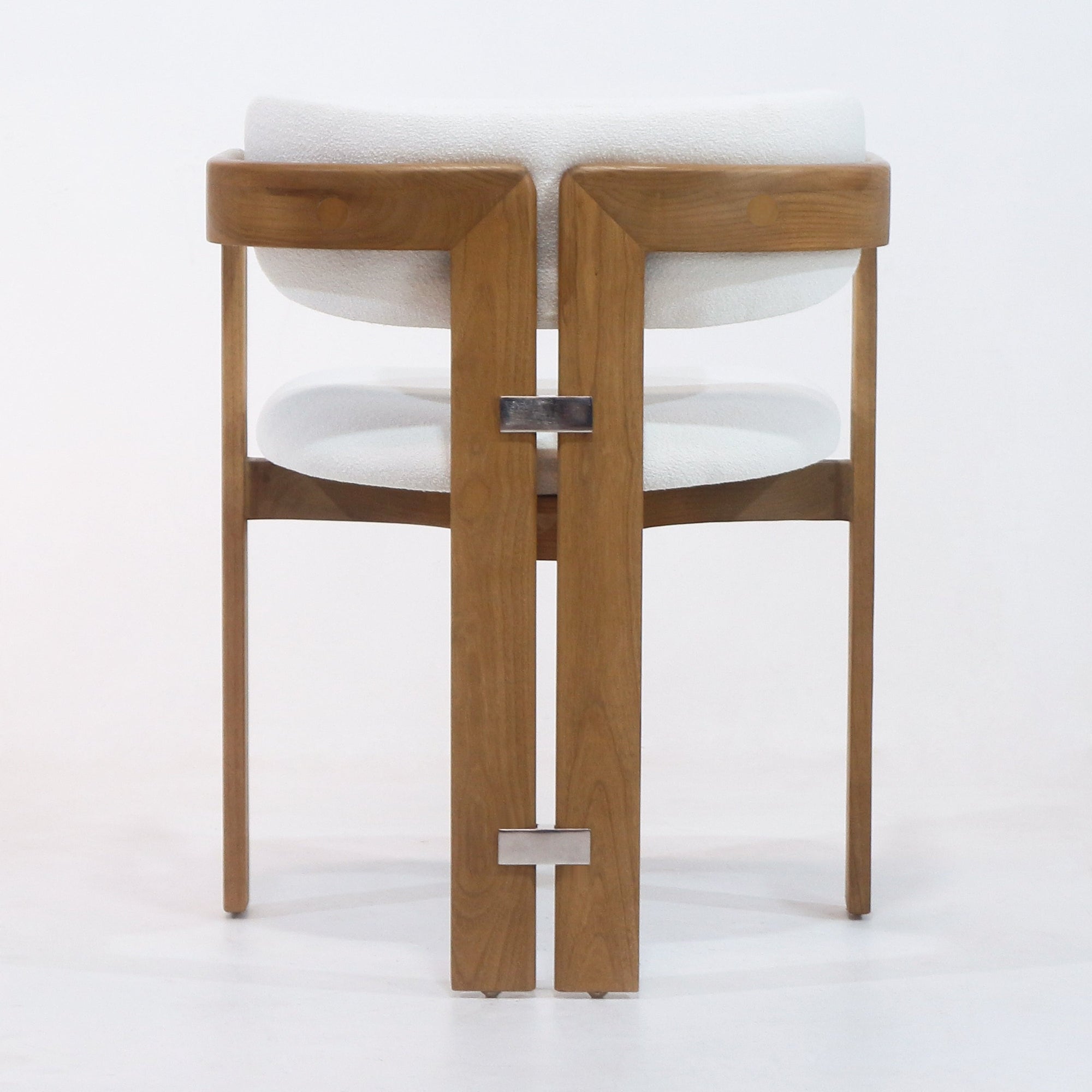 Pamplona Teak & Boucle Dining Chair - INTERIORTONIC