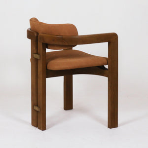 Pamplona Teak Dining Chair with Nubuck Leather - INTERIORTONIC